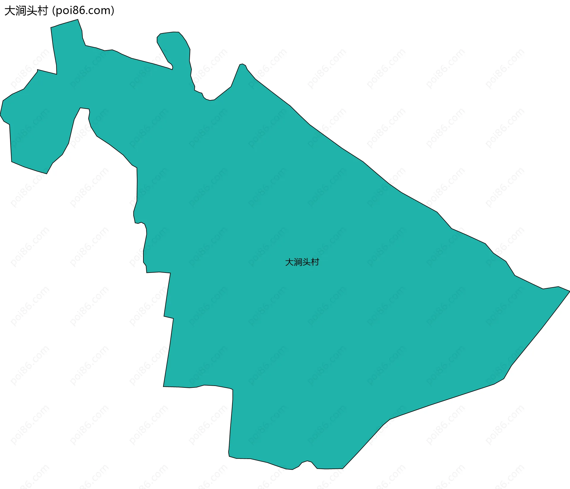 大涧头村边界地图