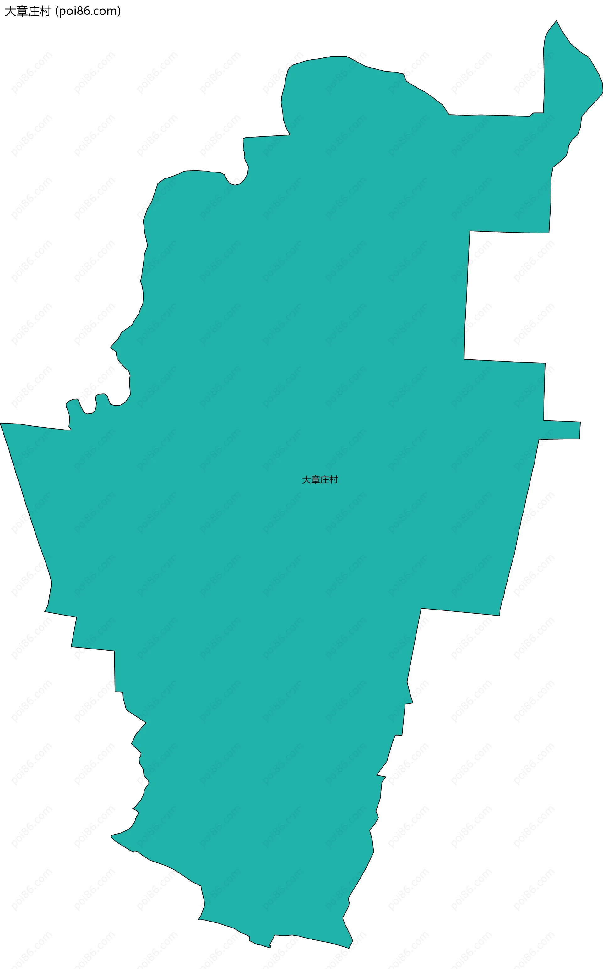 大章庄村边界地图