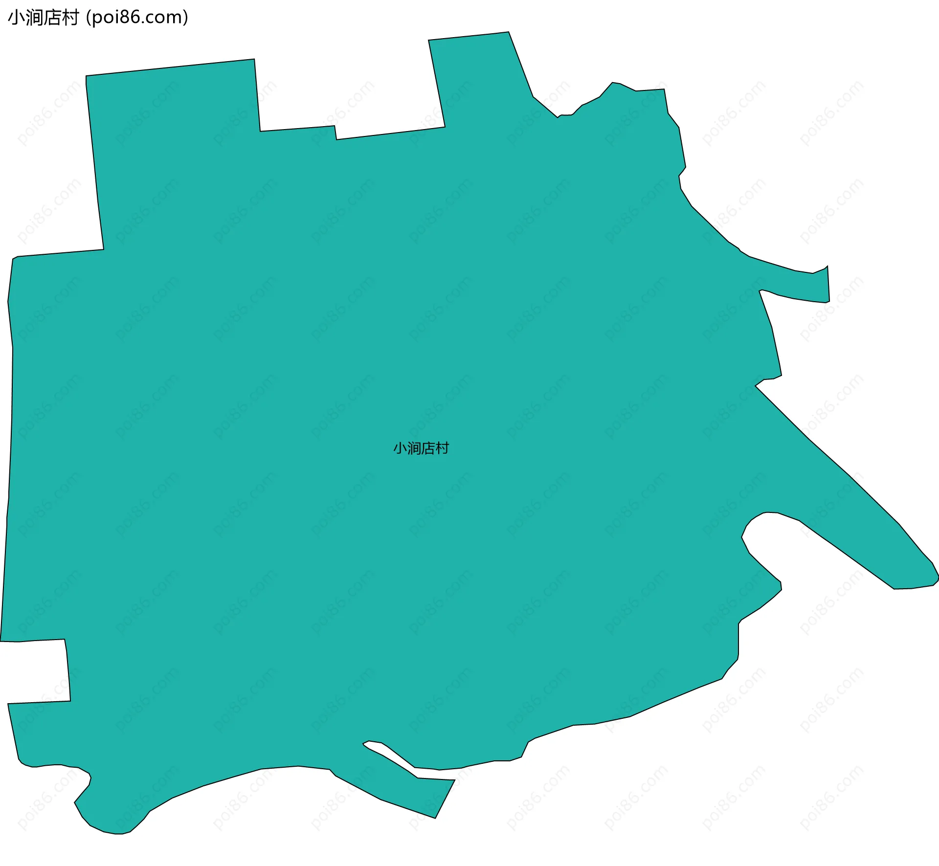 小涧店村边界地图