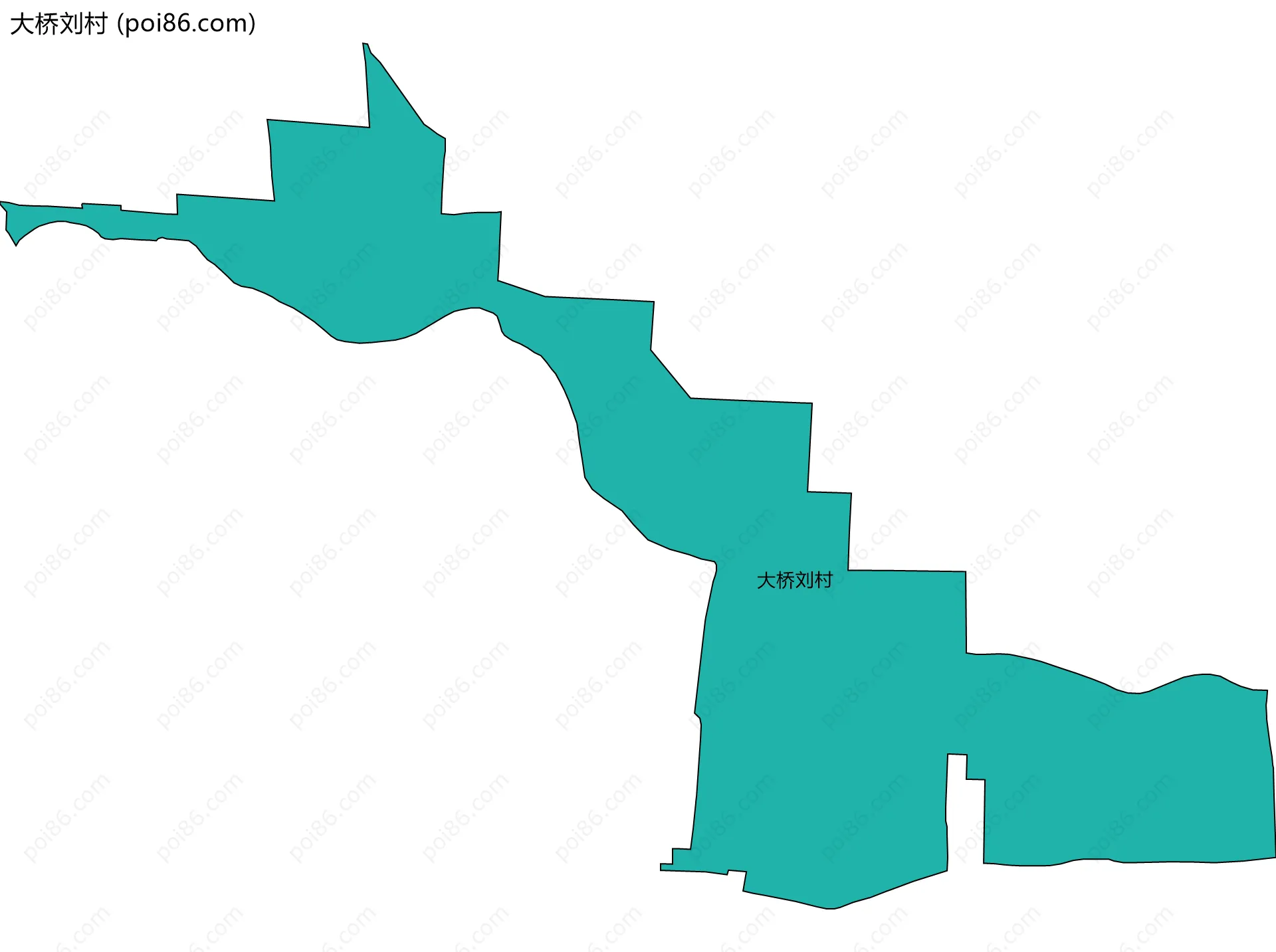 大桥刘村边界地图