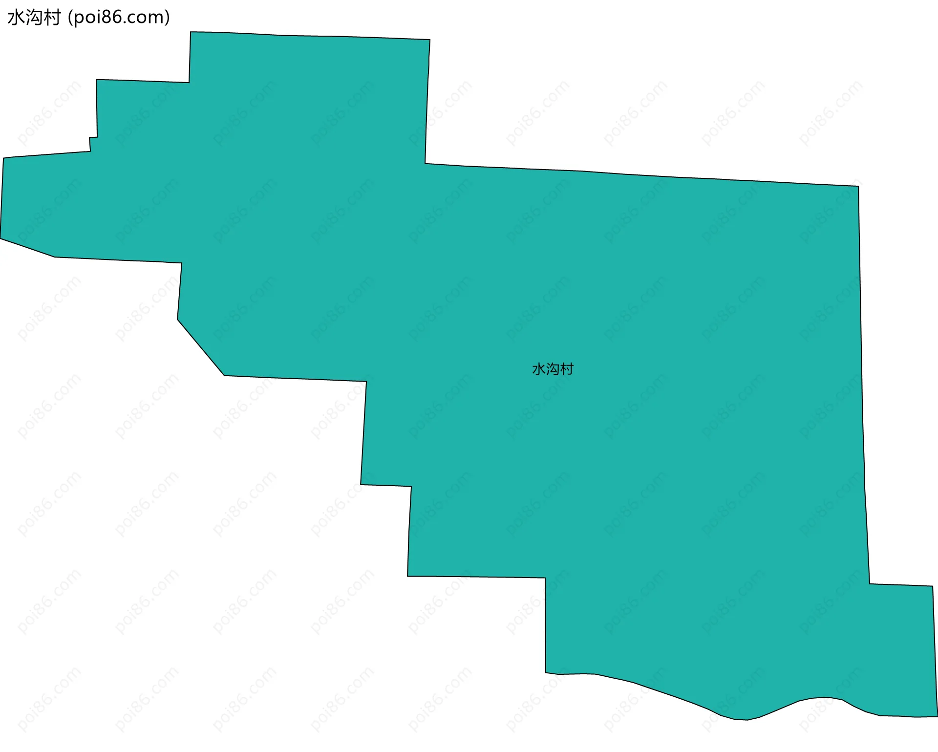 水沟村边界地图