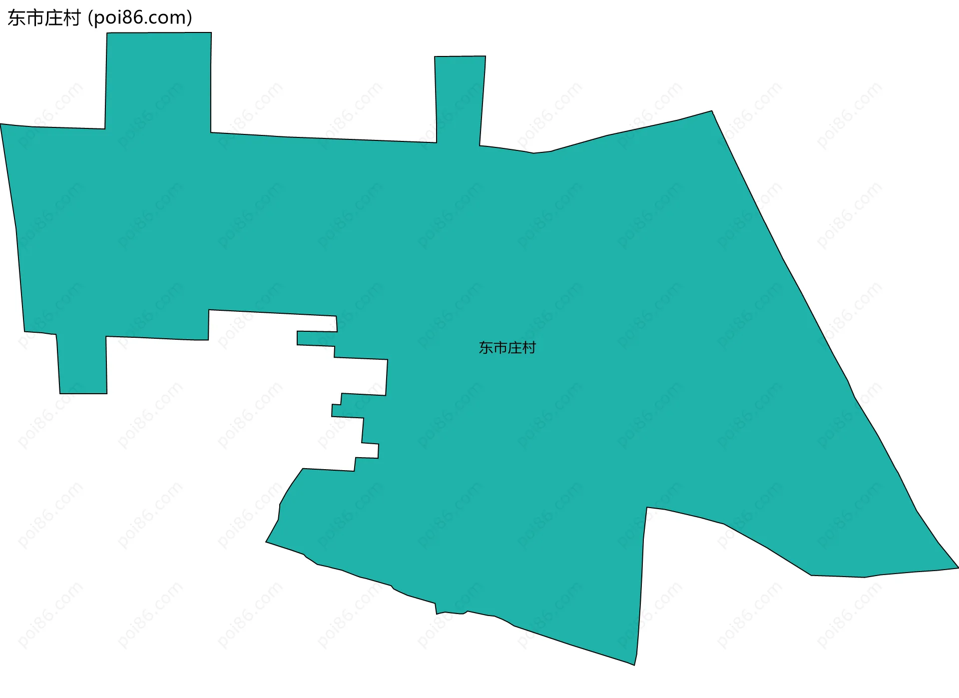 东市庄村边界地图