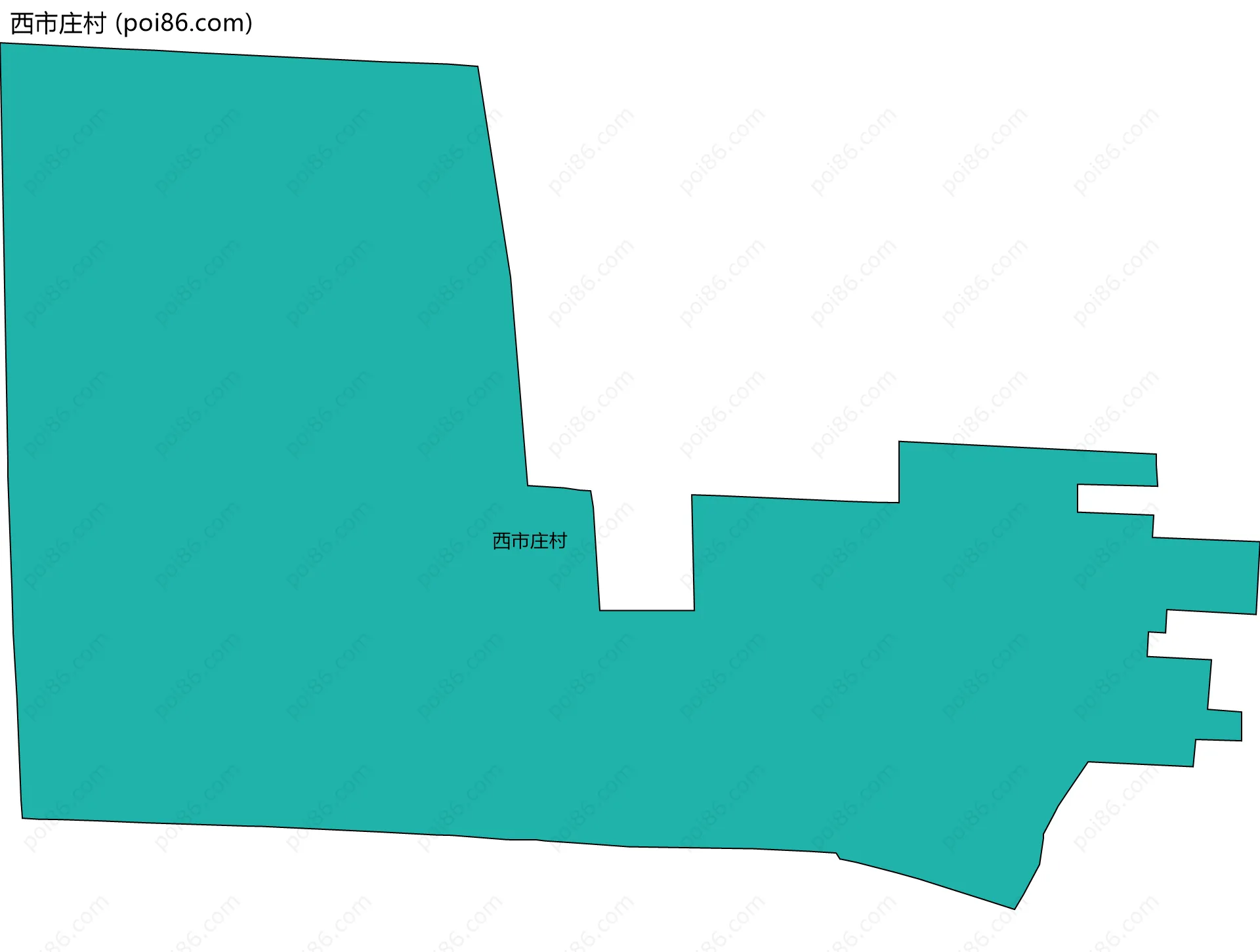 西市庄村边界地图
