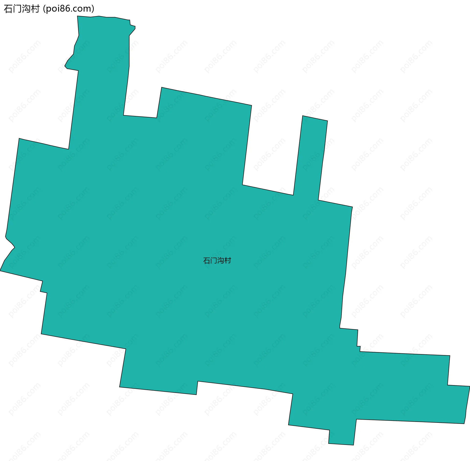 石门沟村边界地图