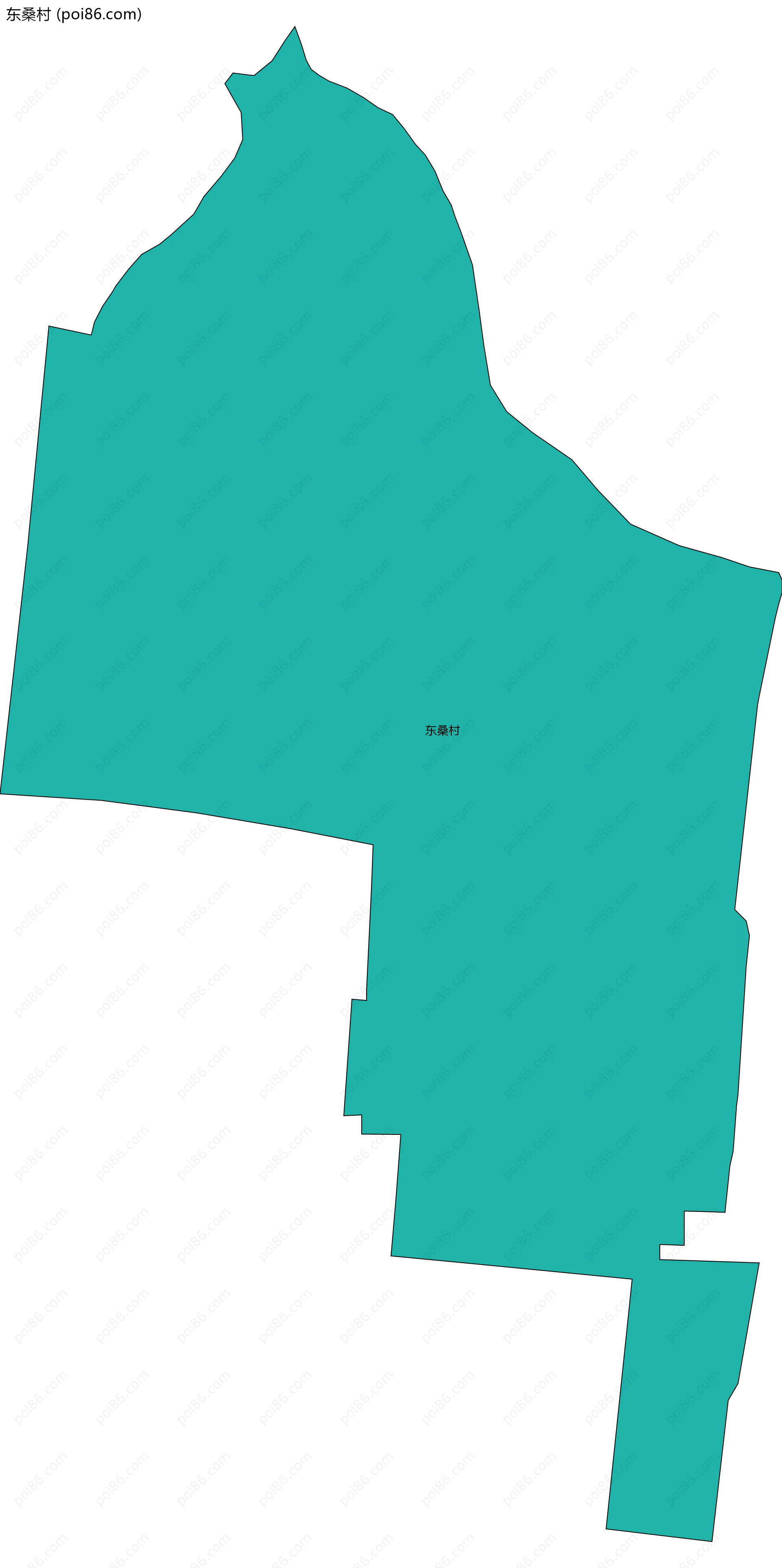 东桑村边界地图