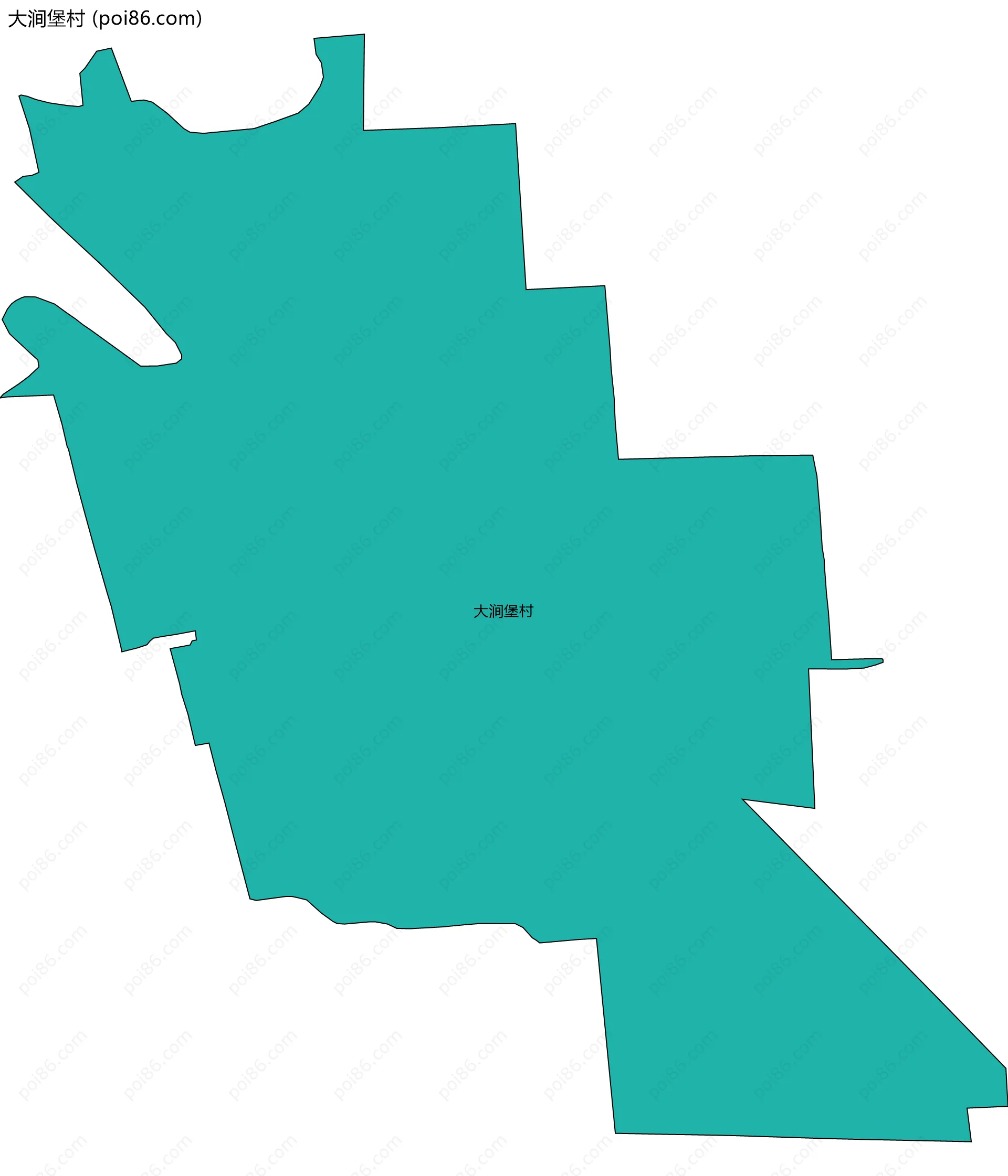 大涧堡村边界地图