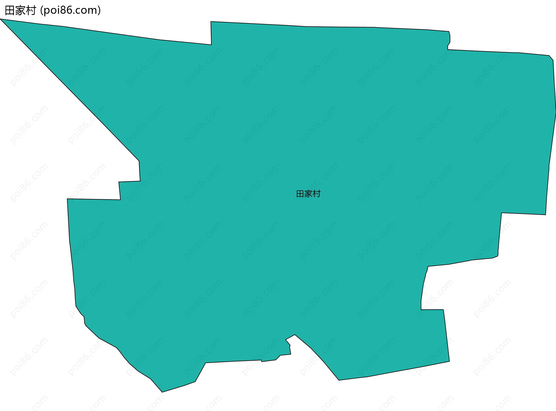 田家村边界地图