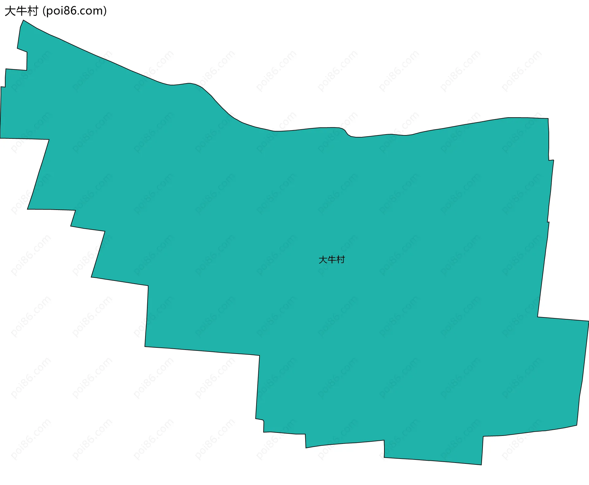 大牛村边界地图