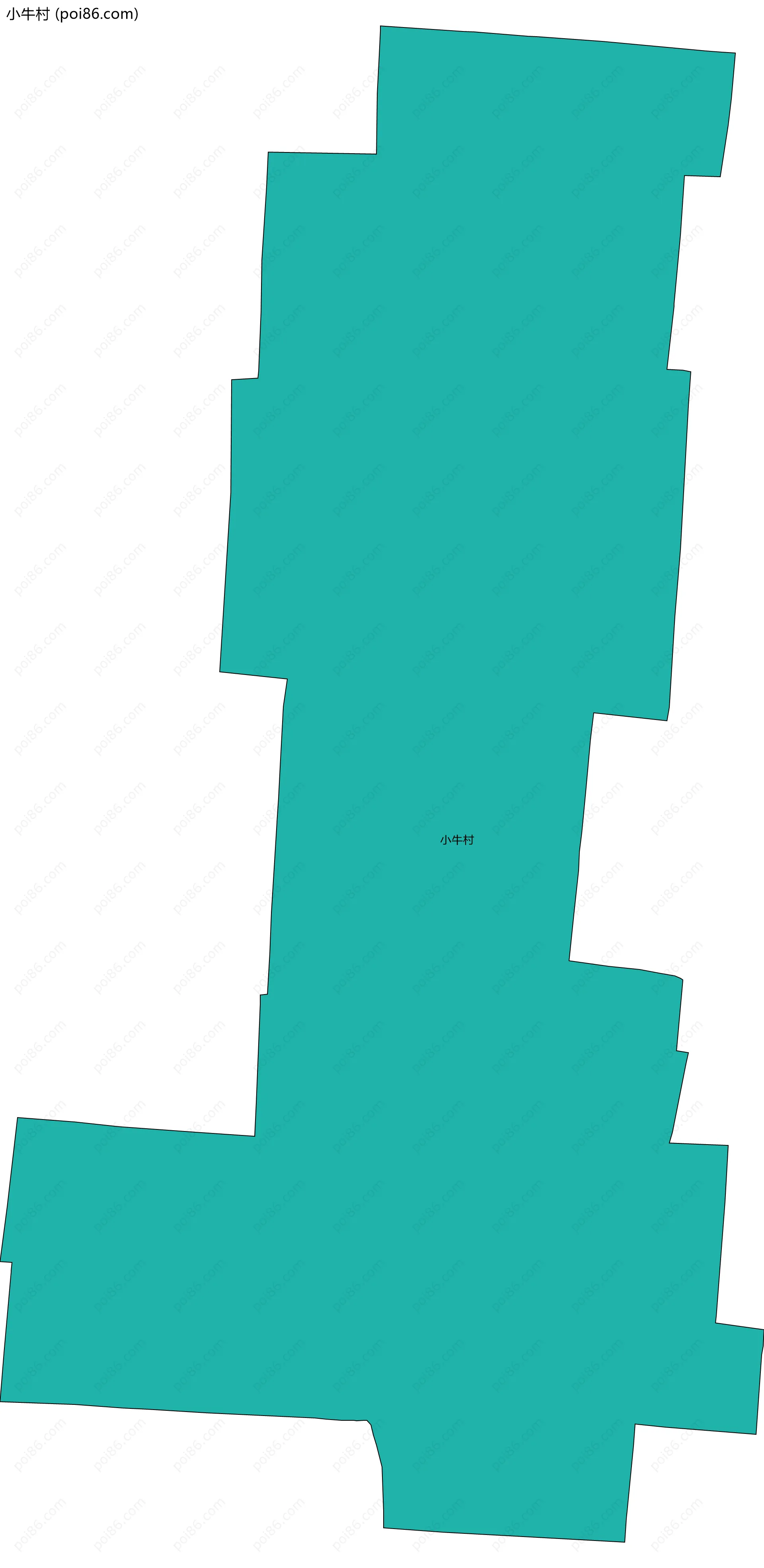 小牛村边界地图