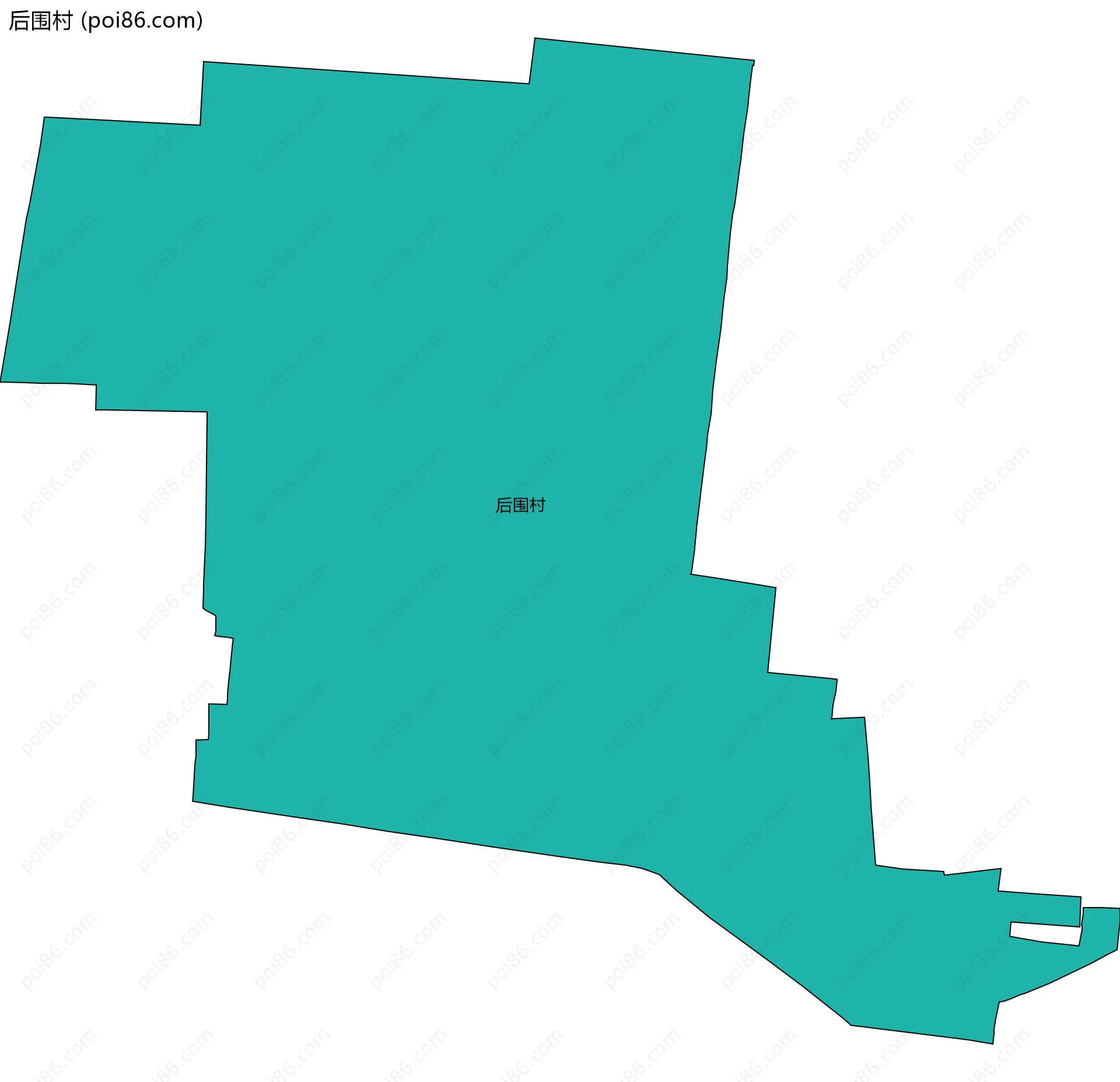 后围村边界地图