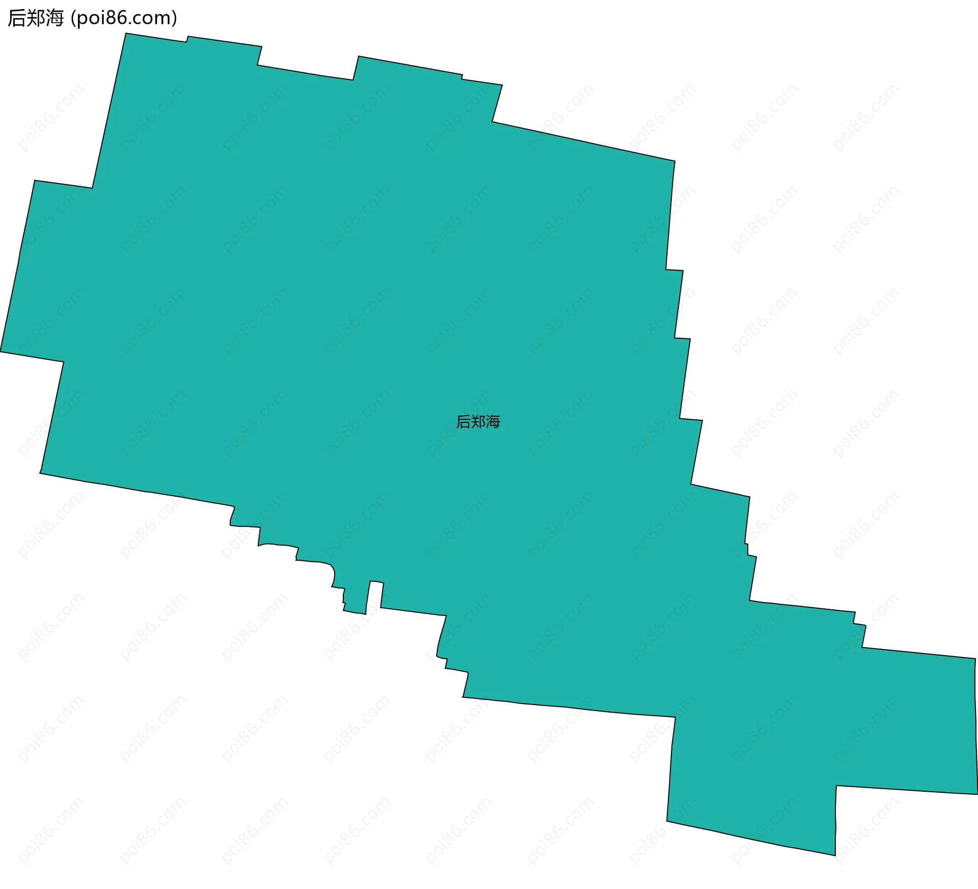 后郑海边界地图