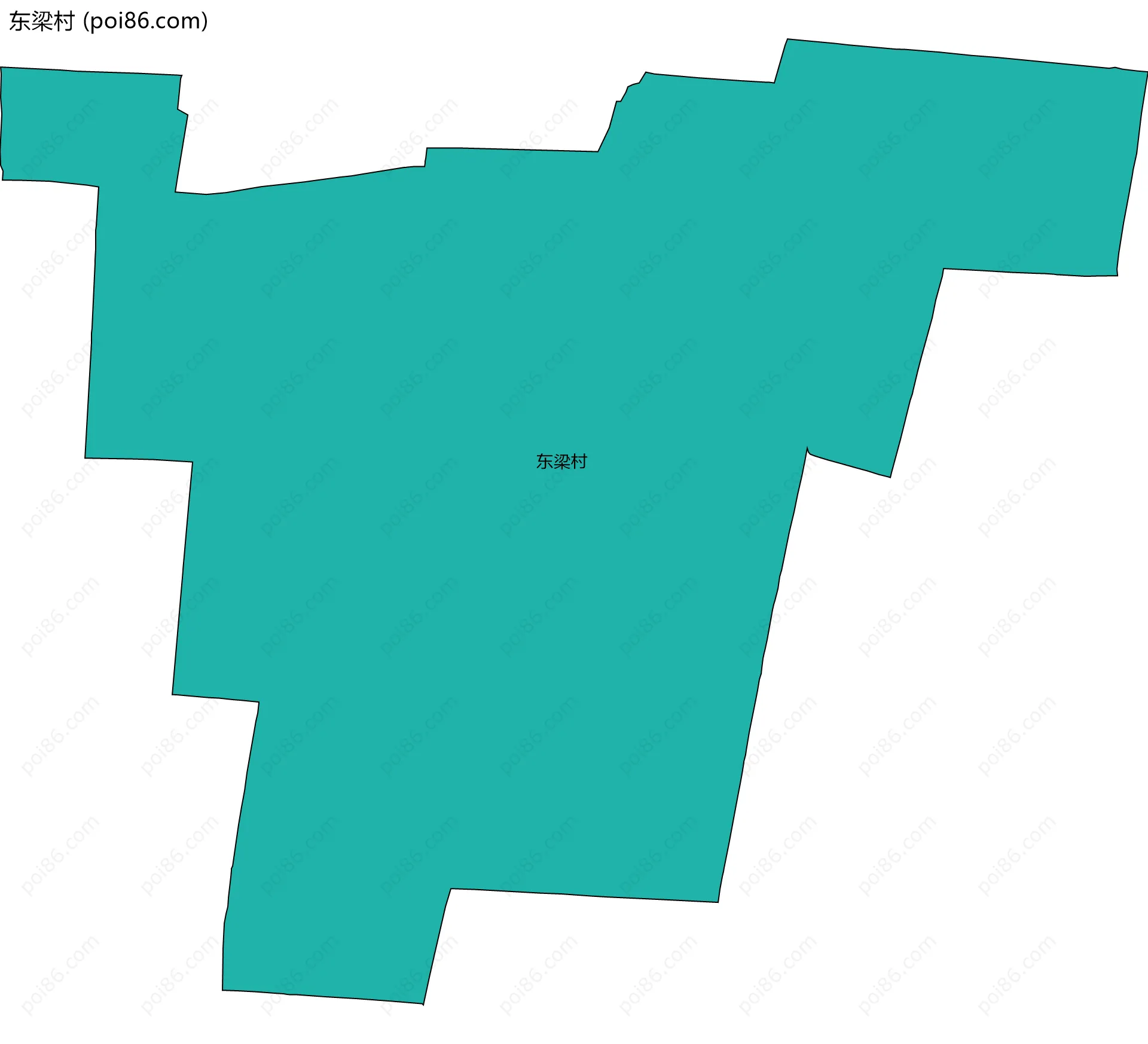 东梁村边界地图
