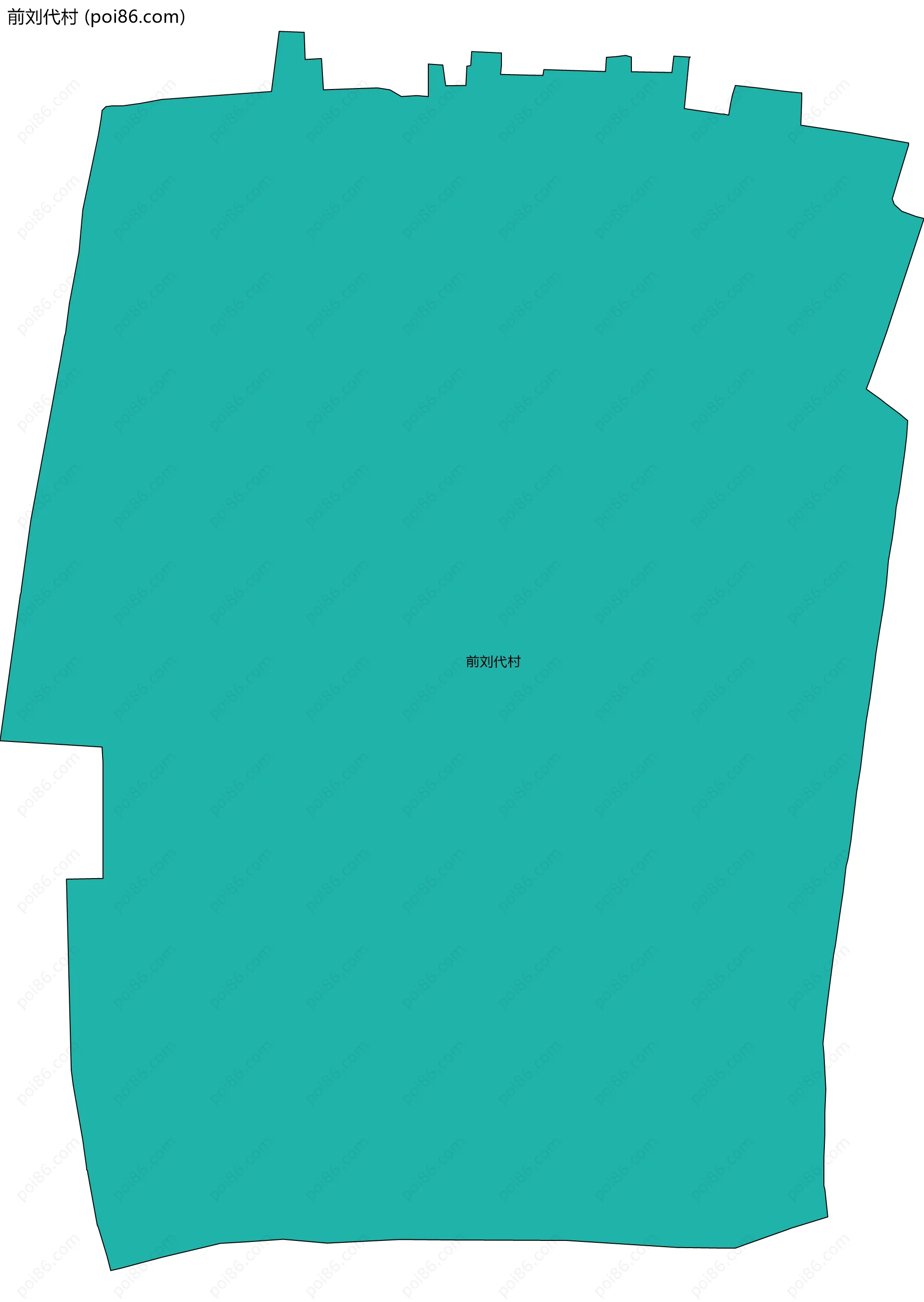 前刘代村边界地图