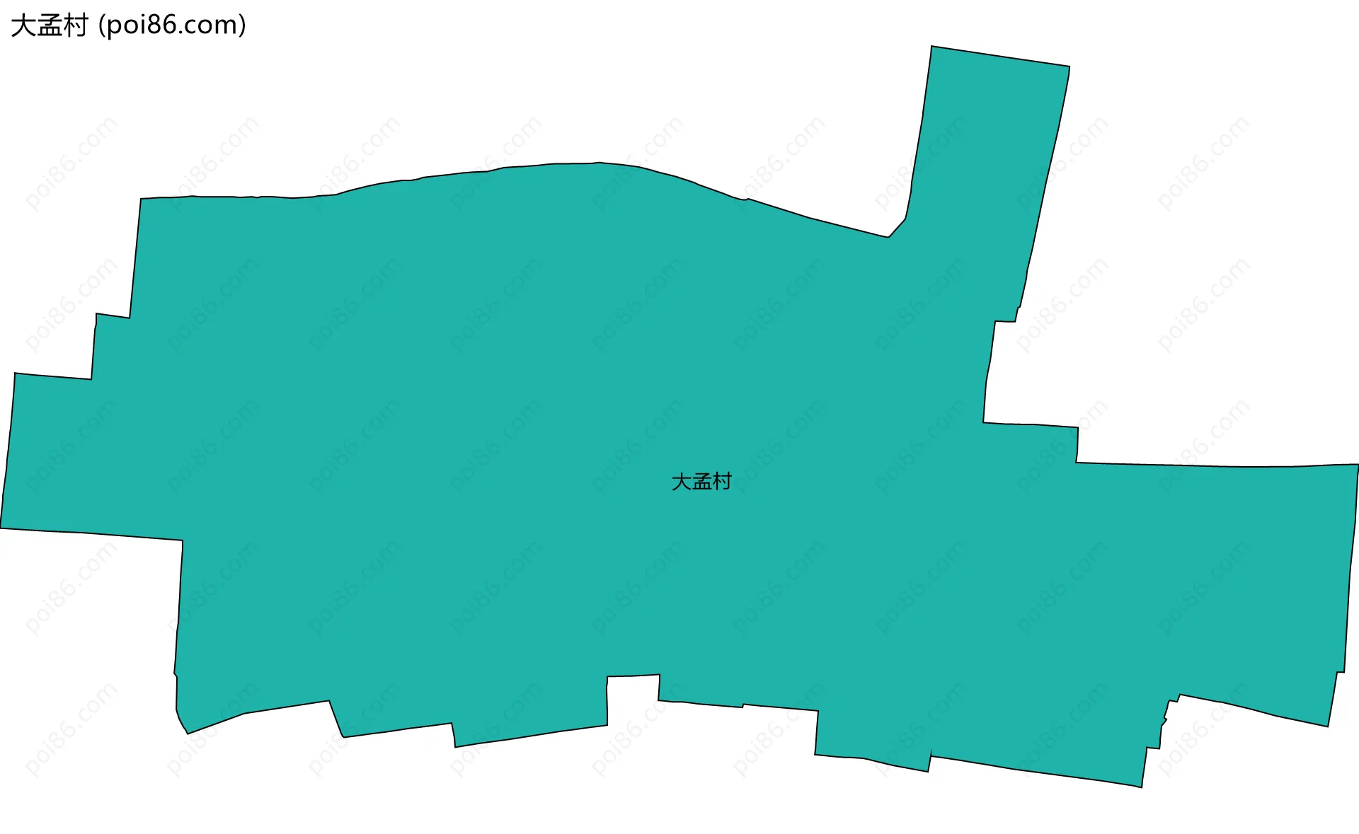 大孟村边界地图