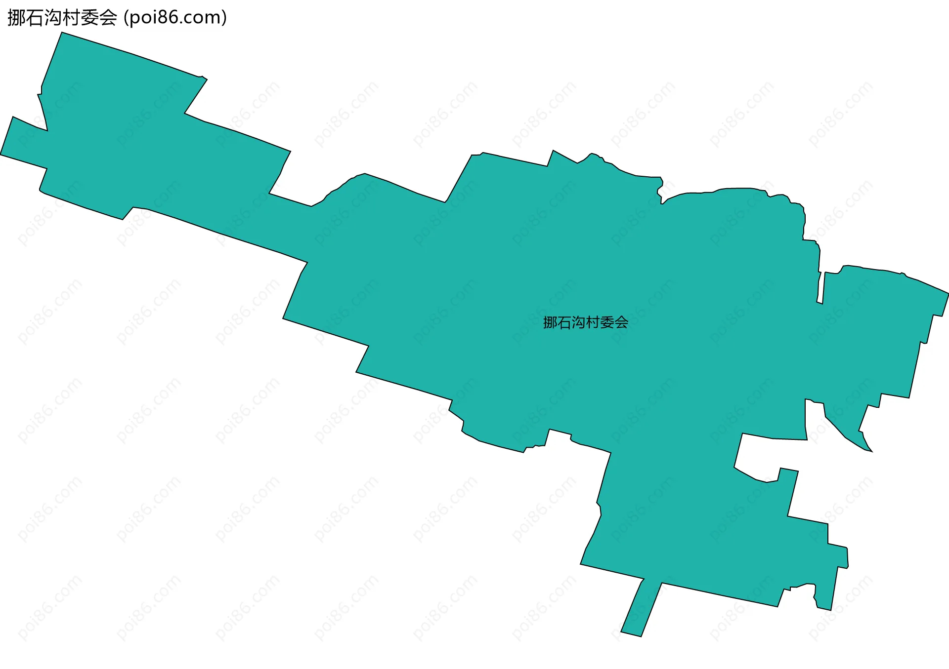 挪石沟村委会边界地图