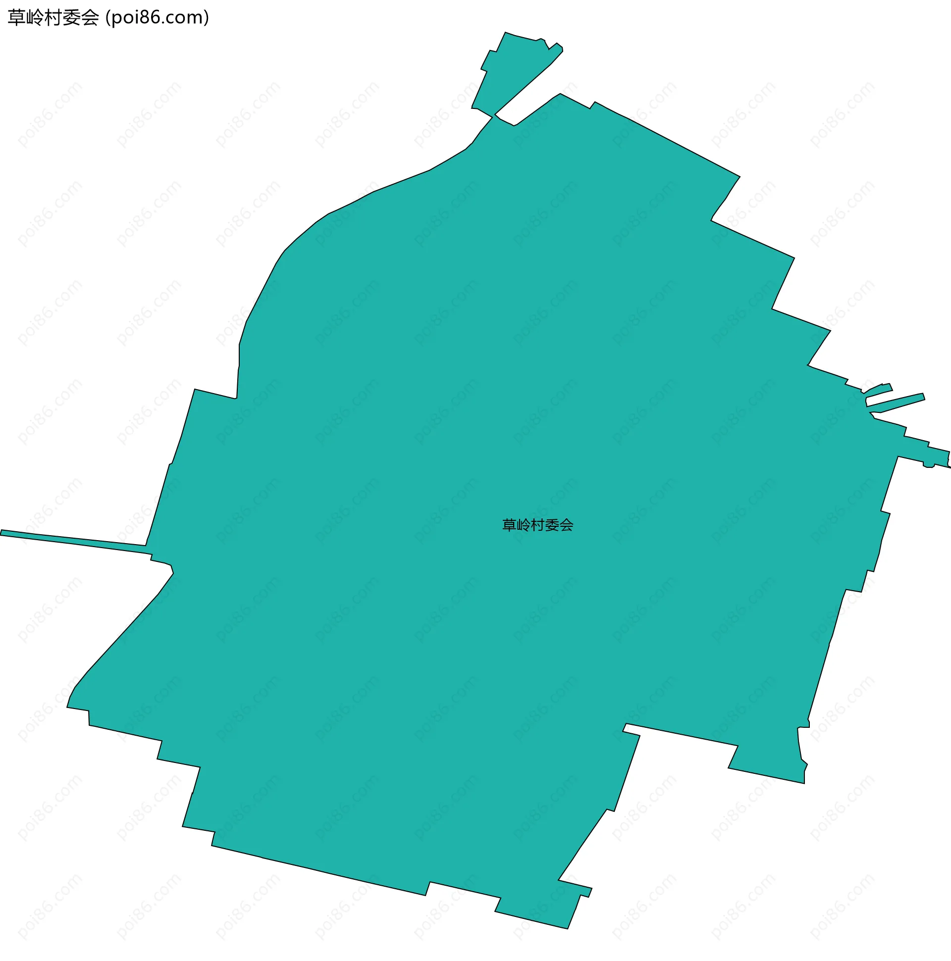 草岭村委会边界地图