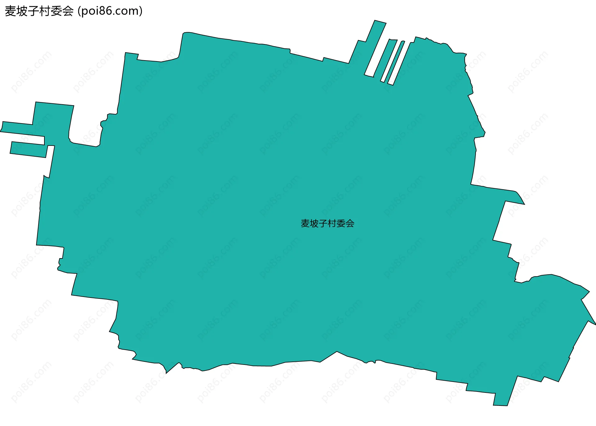 麦坡子村委会边界地图