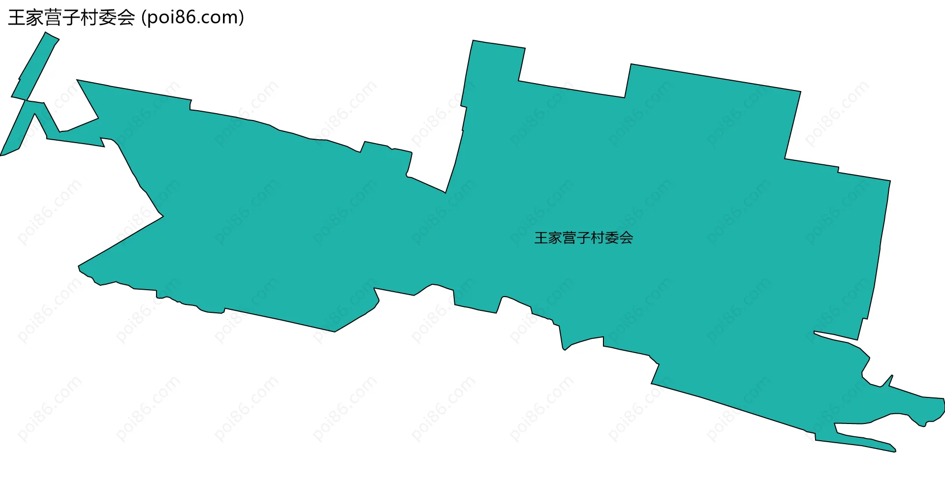 王家营子村委会边界地图