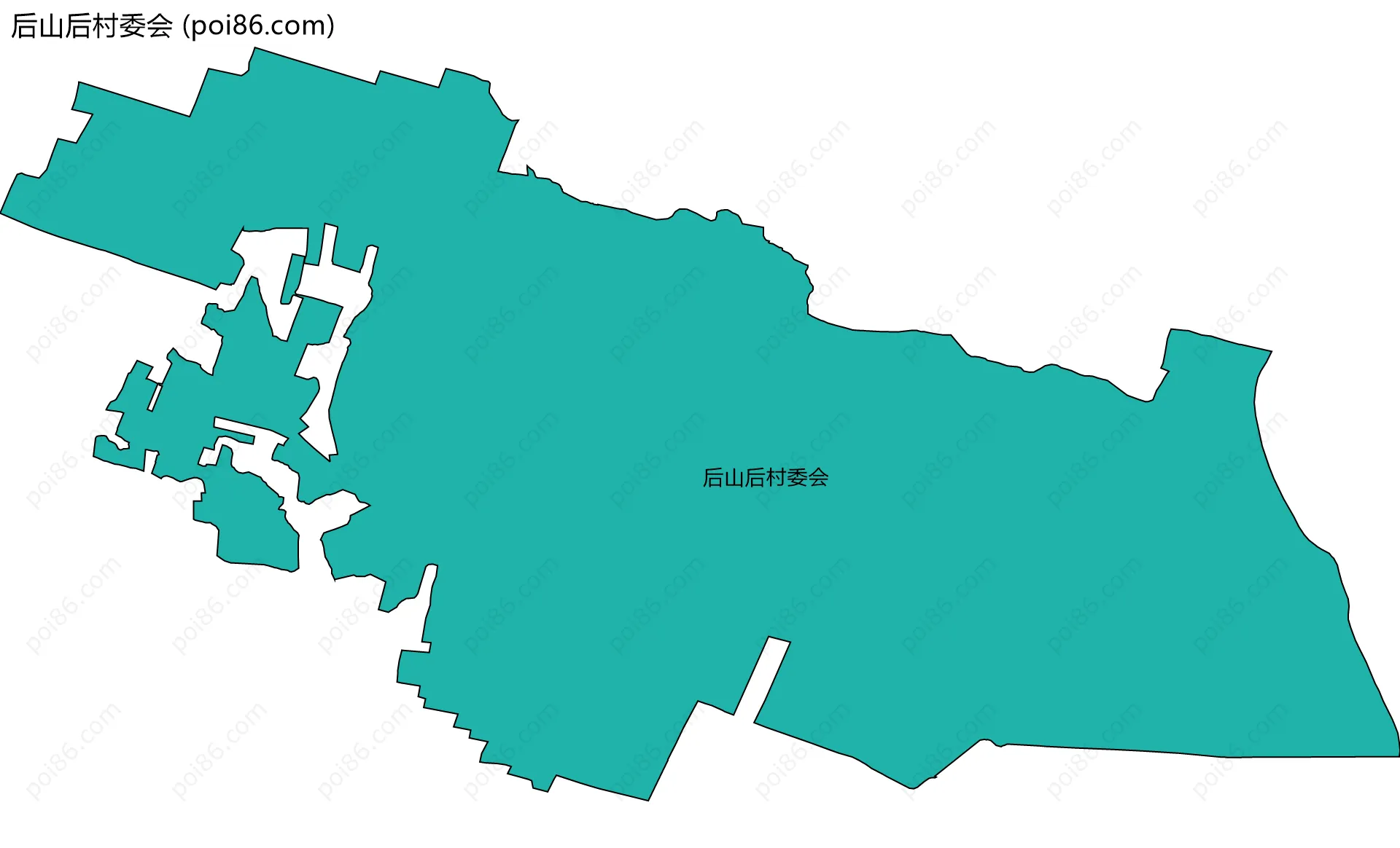 后山后村委会边界地图