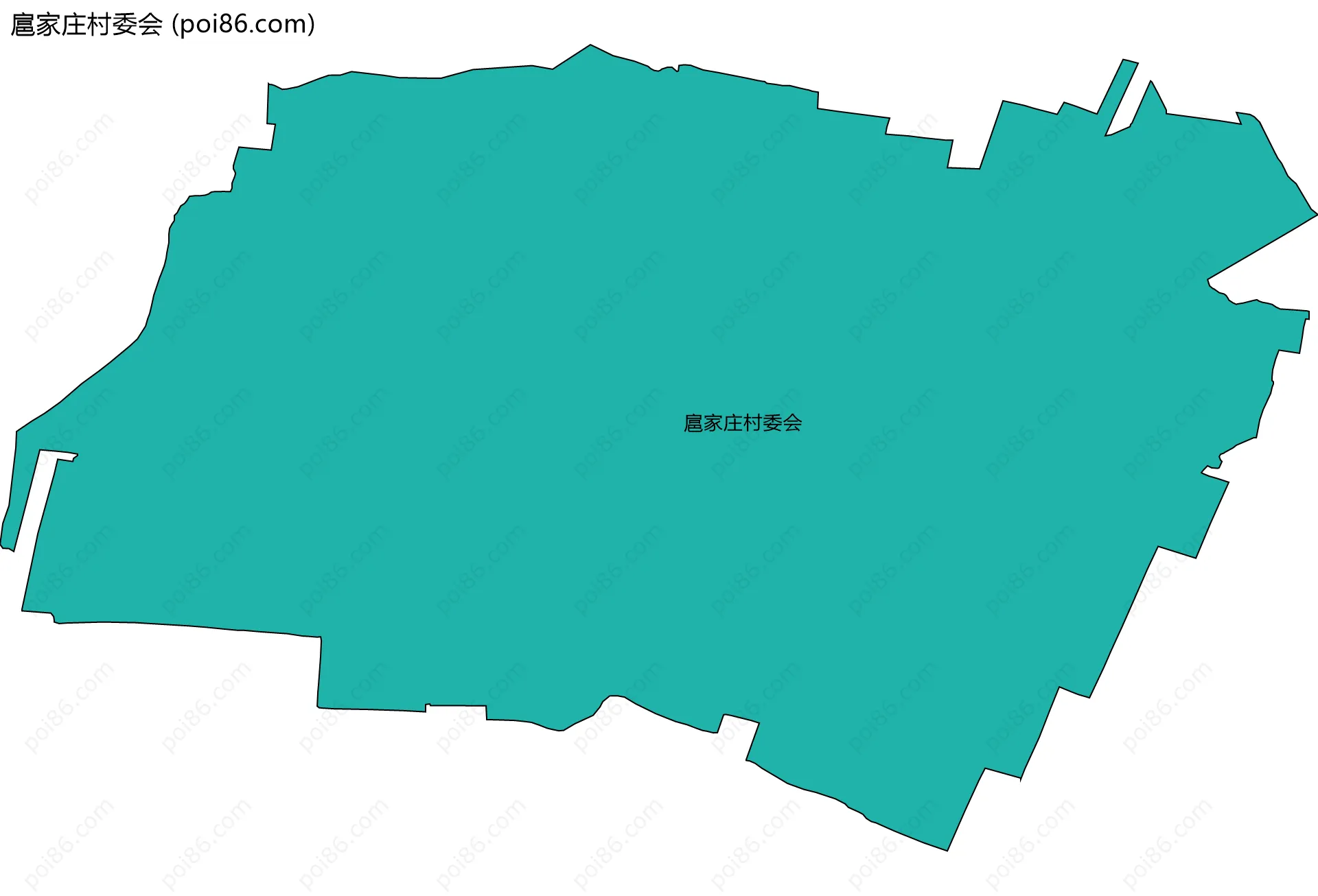 扈家庄村委会边界地图
