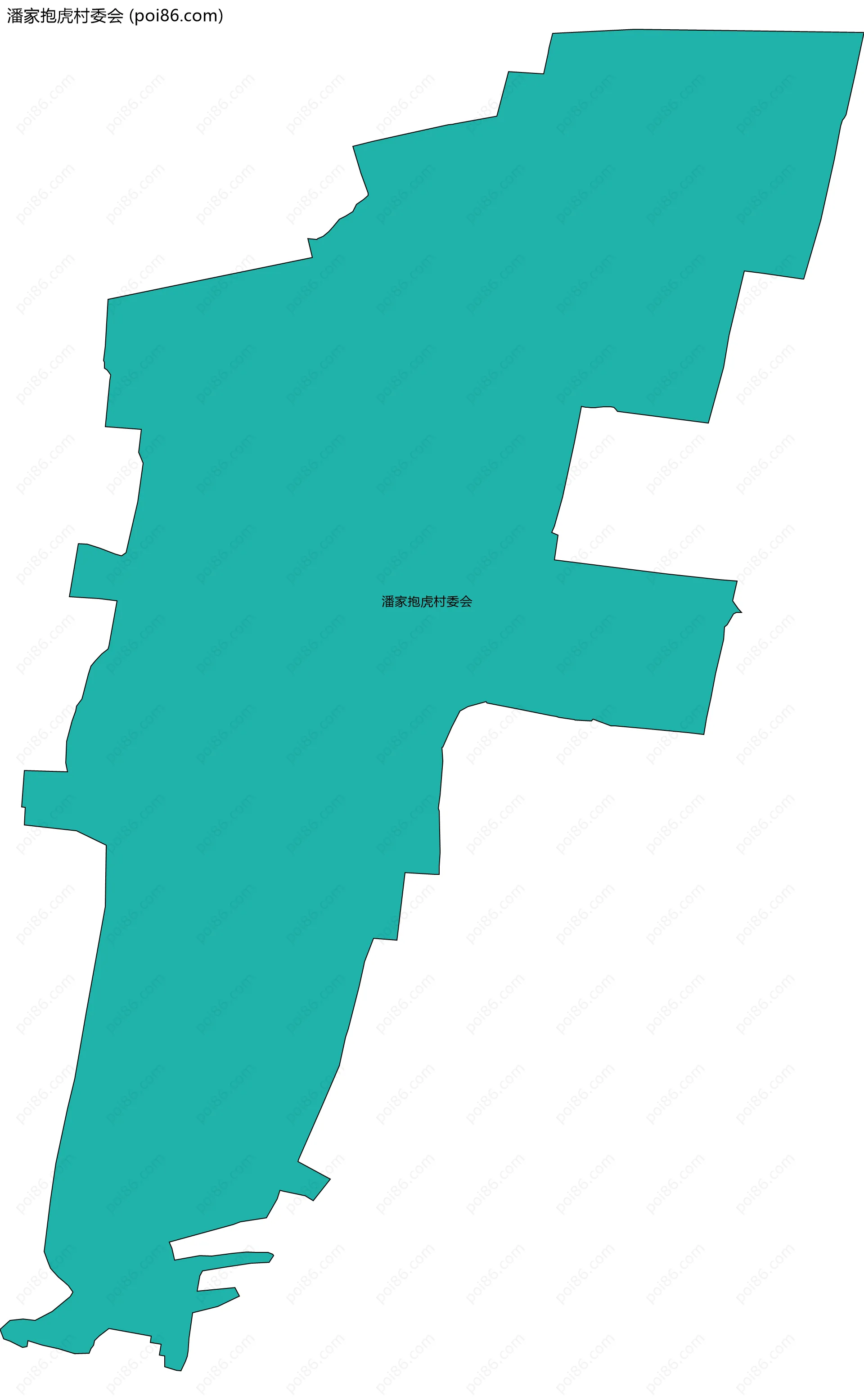 潘家抱虎村委会边界地图