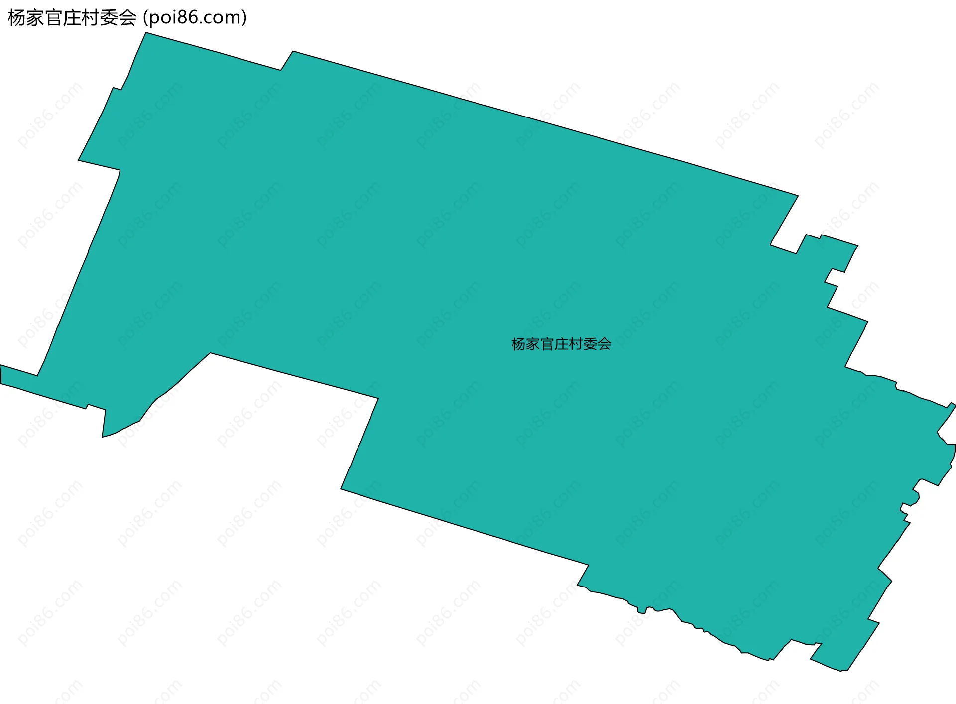 杨家官庄村委会边界地图