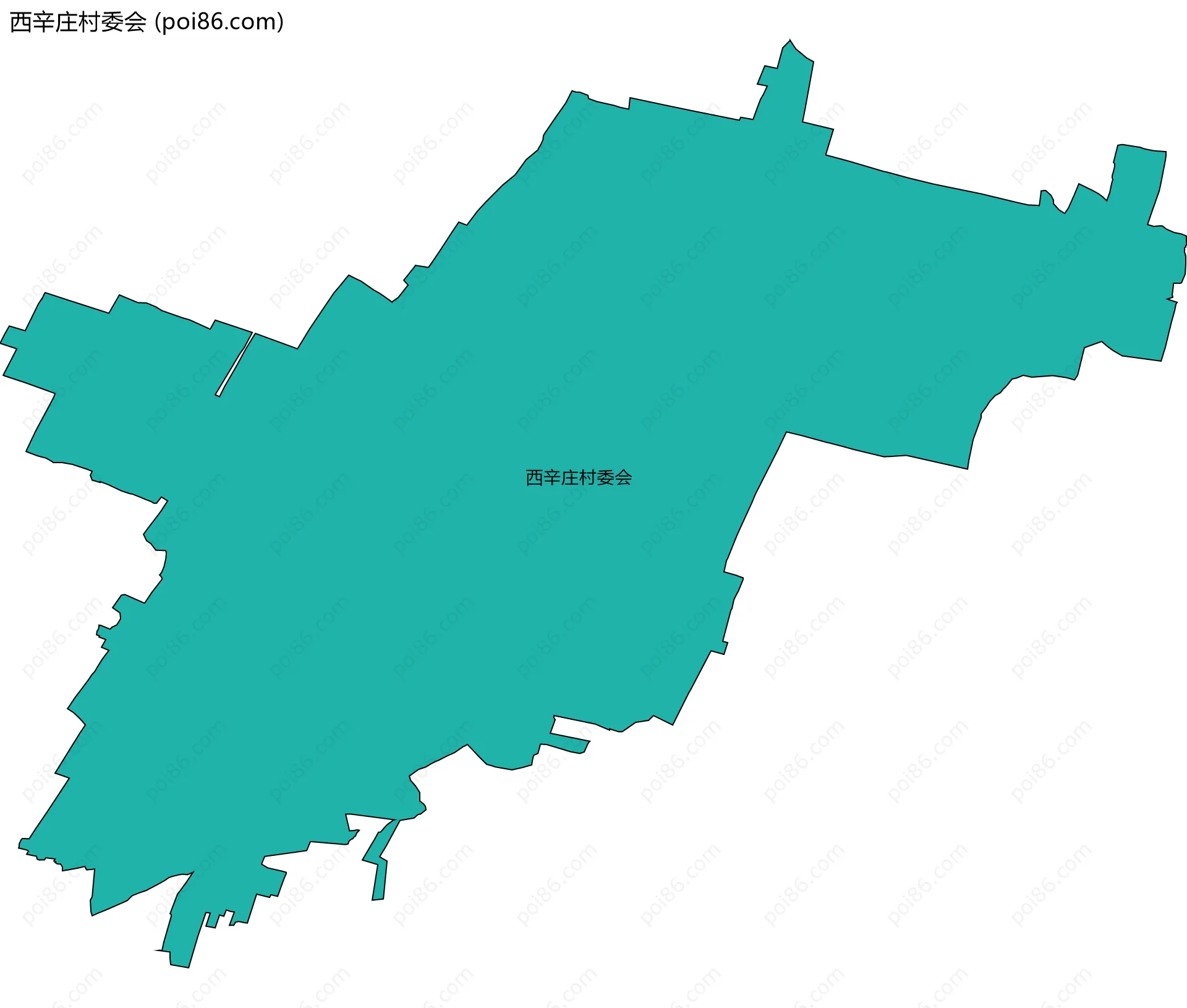 西辛庄村委会边界地图
