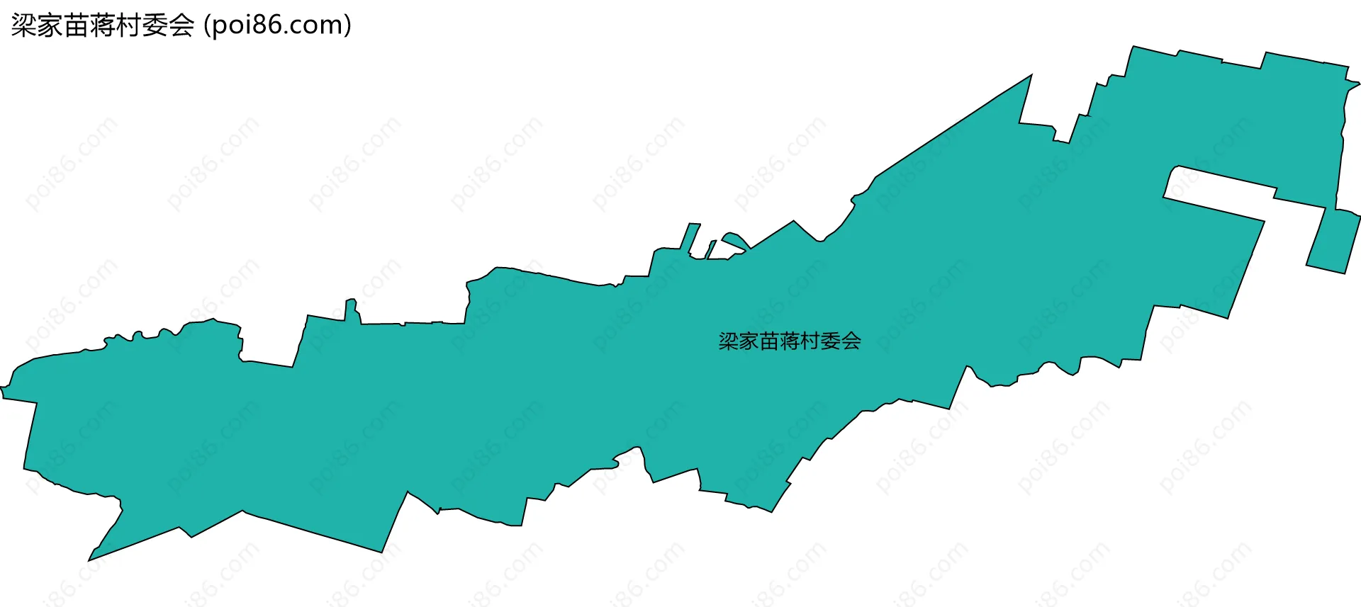 梁家苗蒋村委会边界地图