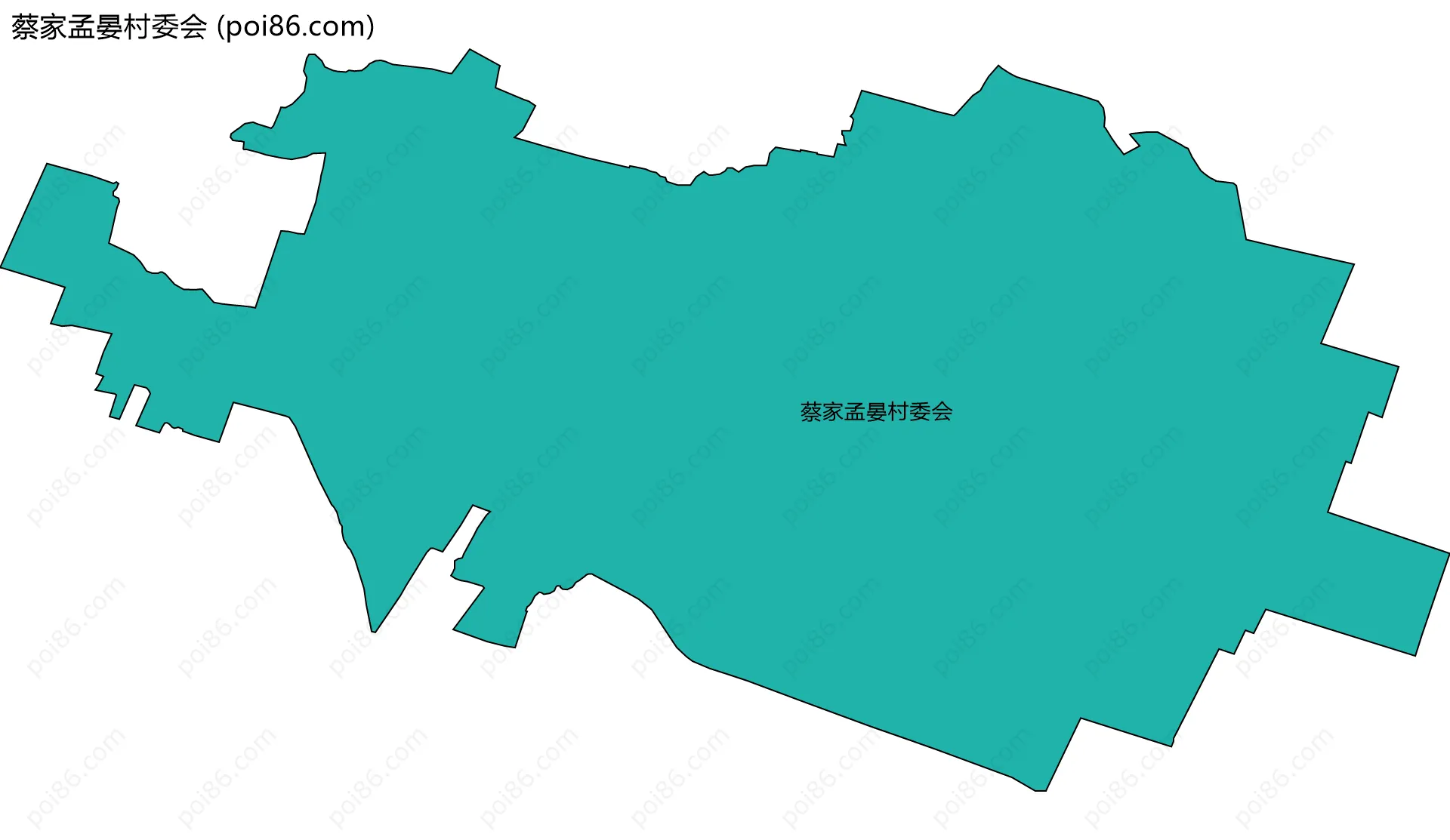 蔡家孟晏村委会边界地图