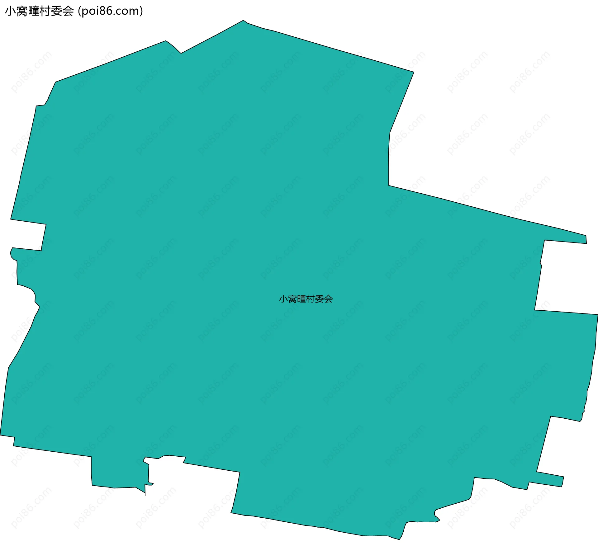 小窝疃村委会边界地图