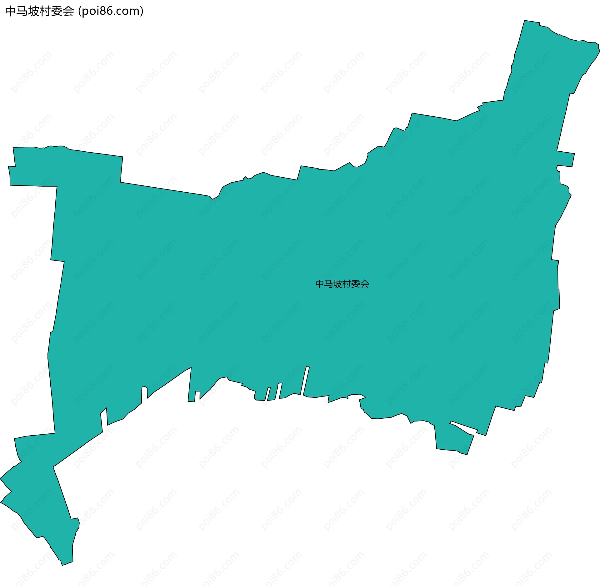 中马坡村委会边界地图