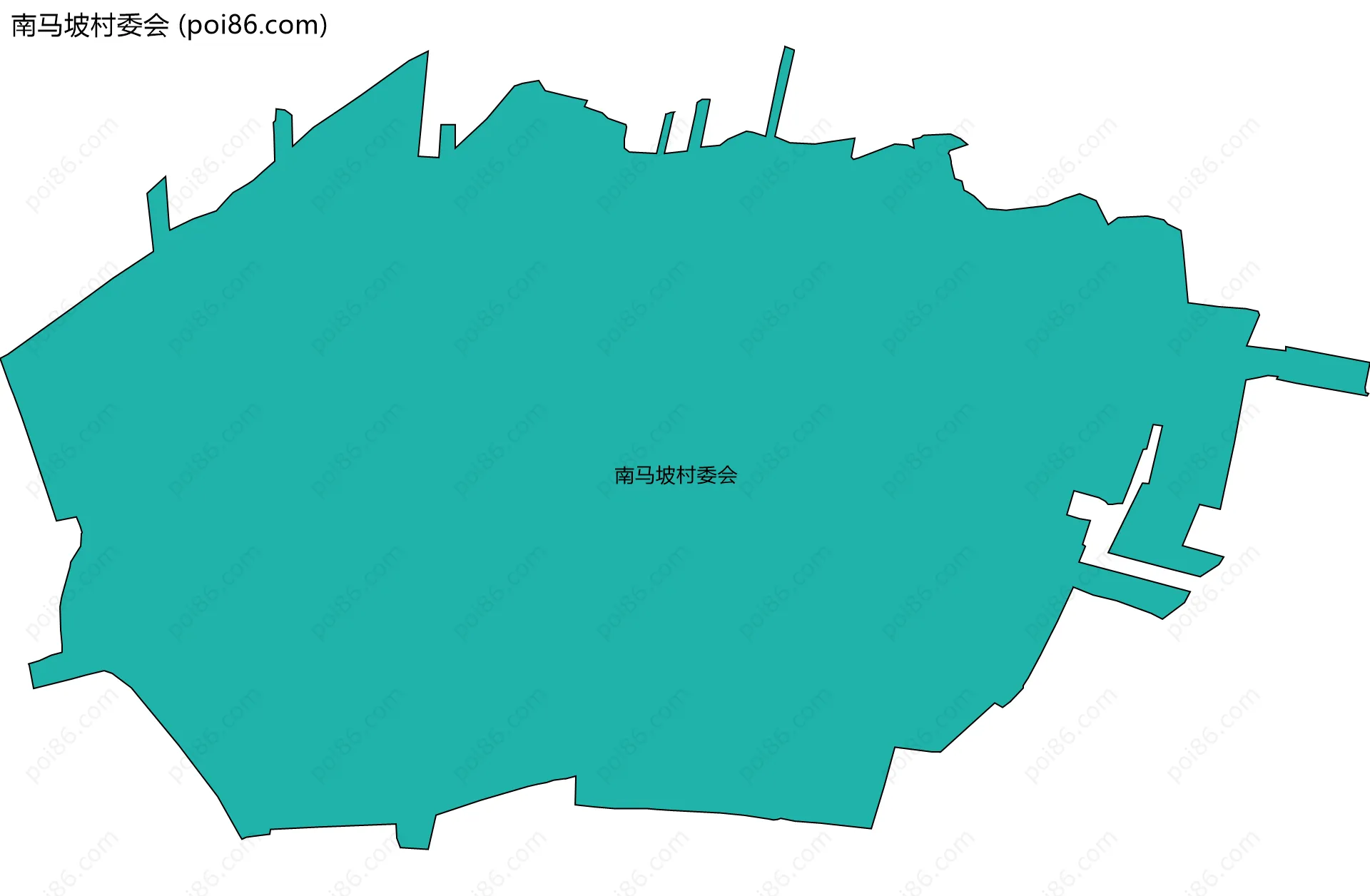 南马坡村委会边界地图