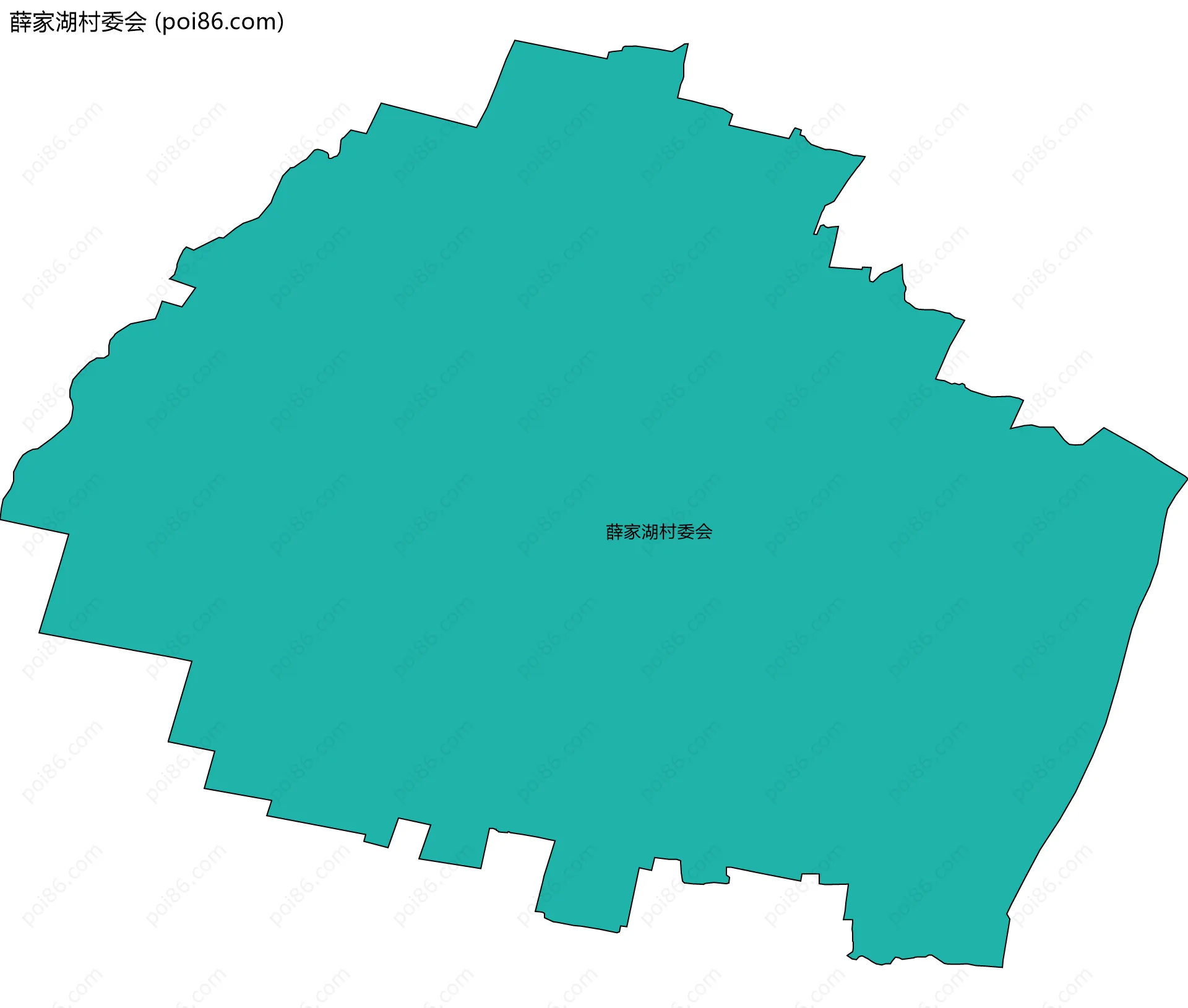 薛家湖村委会边界地图