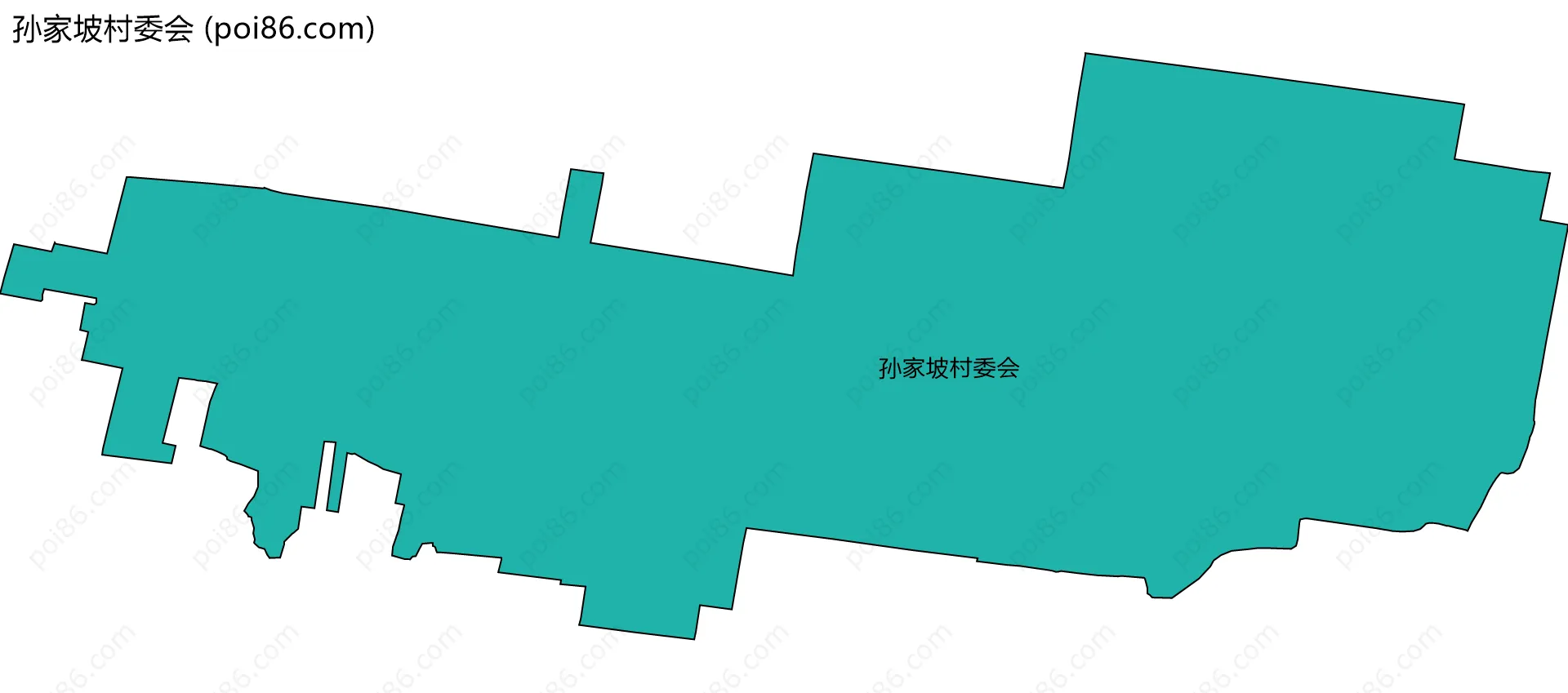 孙家坡村委会边界地图