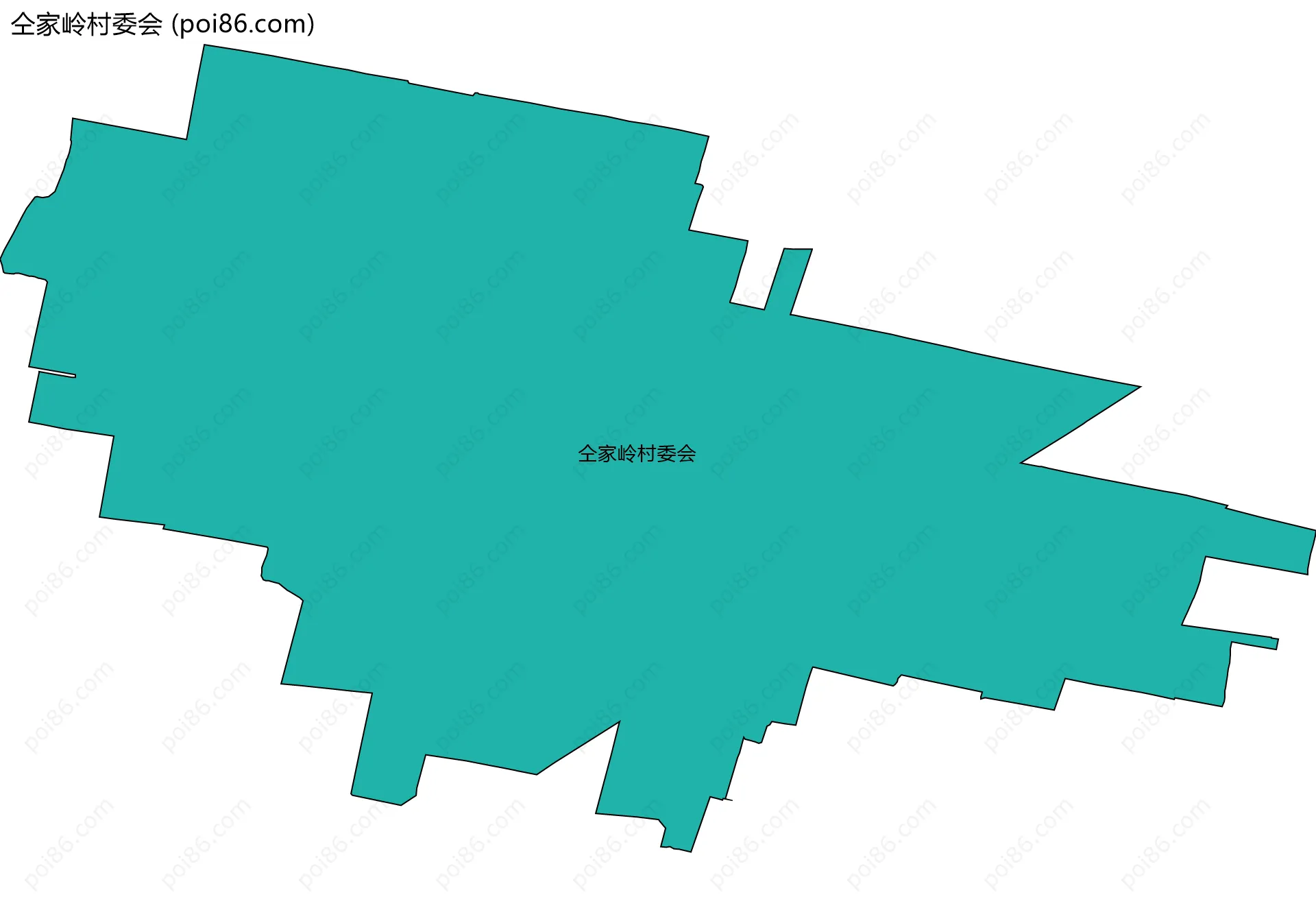 仝家岭村委会边界地图
