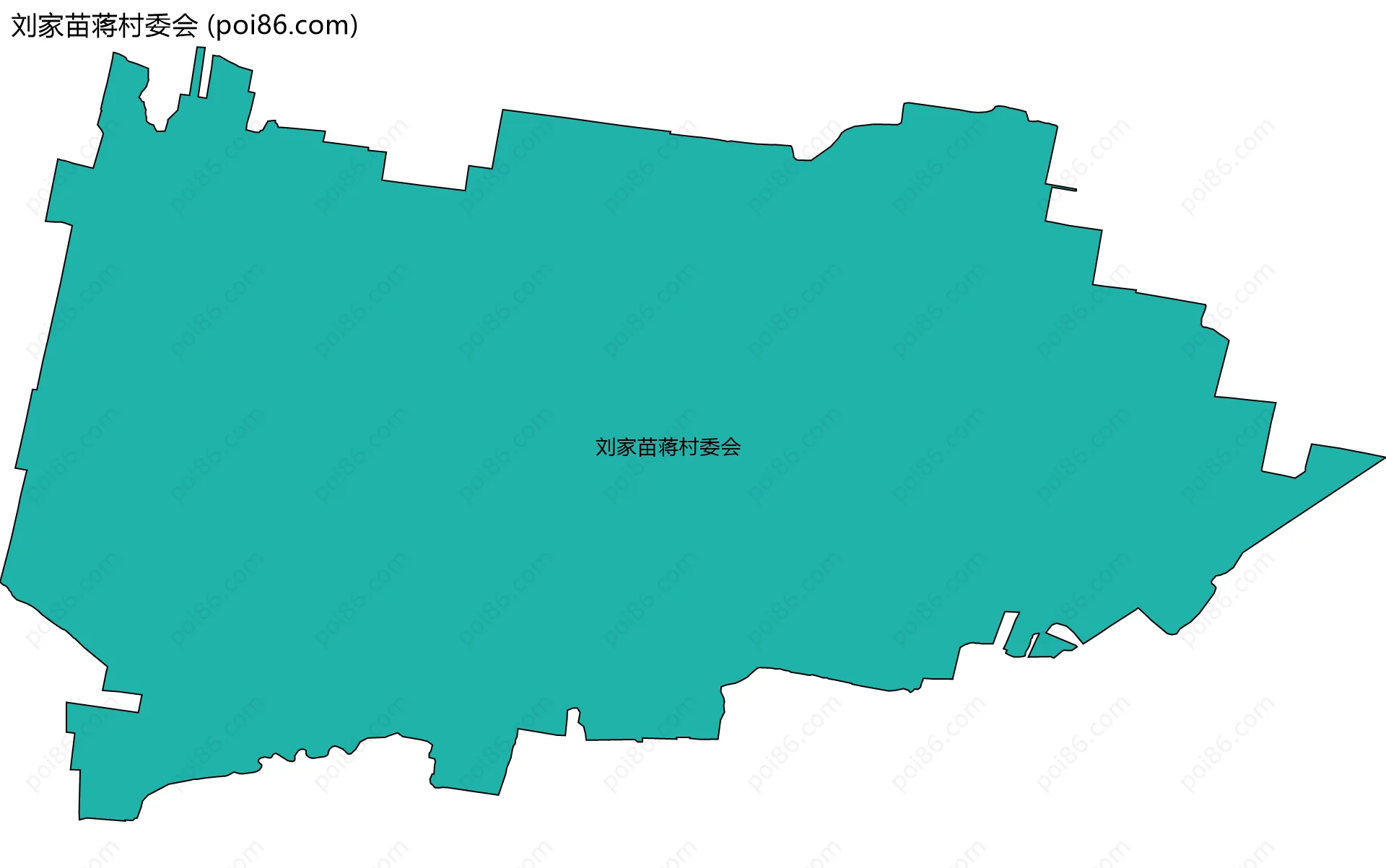 刘家苗蒋村委会边界地图