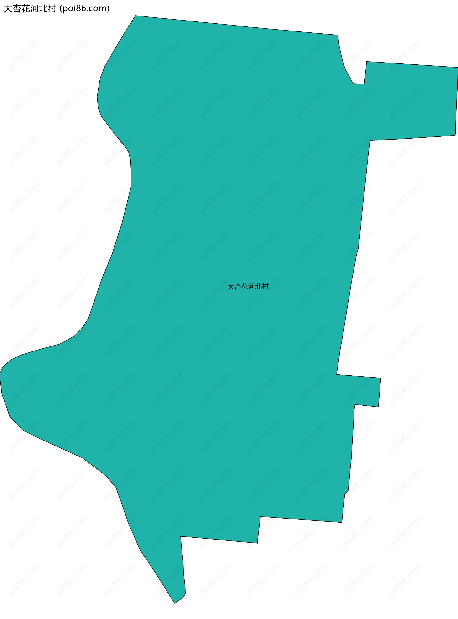 大杏花河北村边界地图
