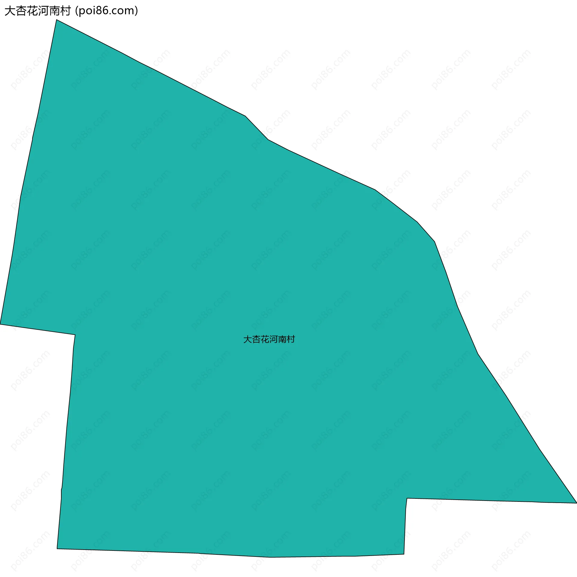 大杏花河南村边界地图
