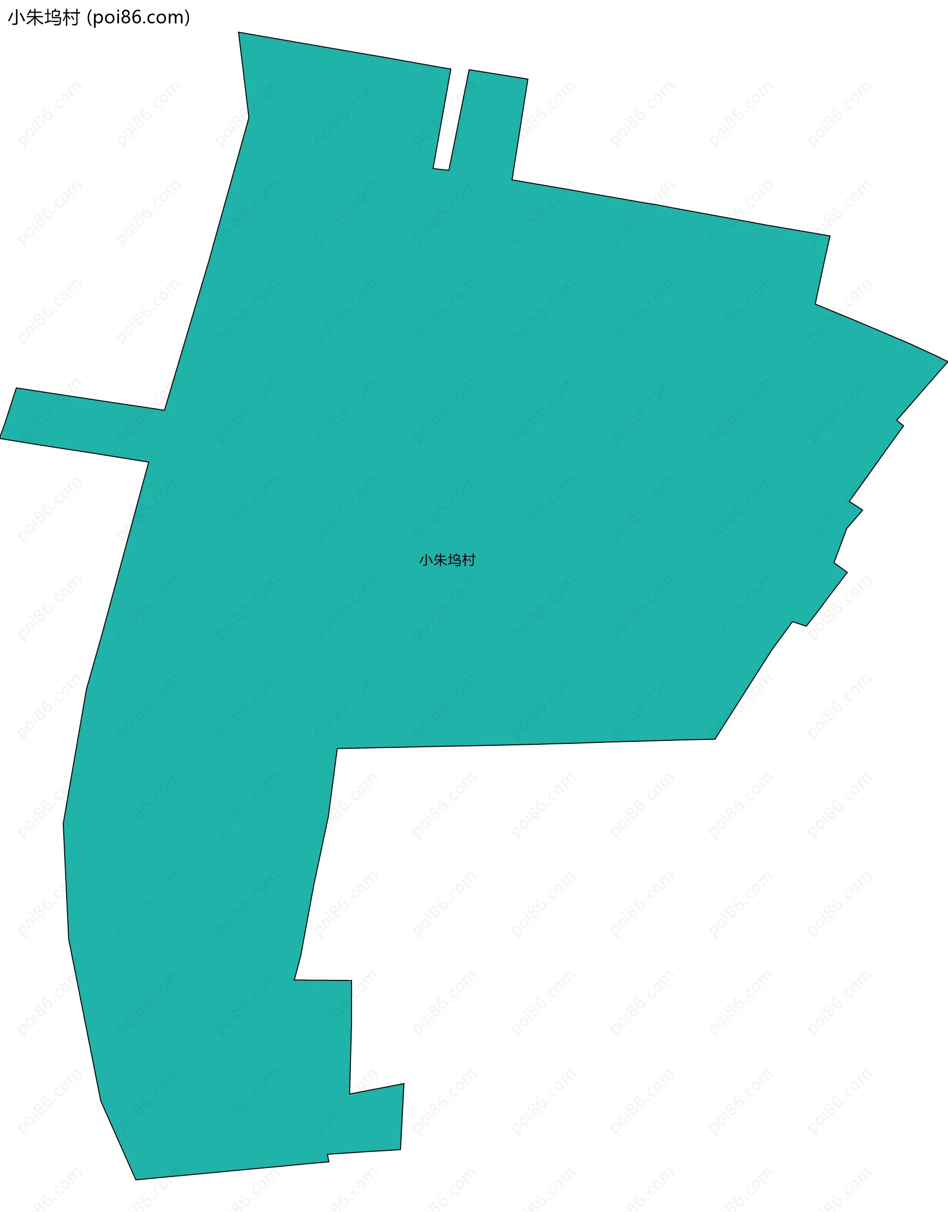 小朱坞村边界地图