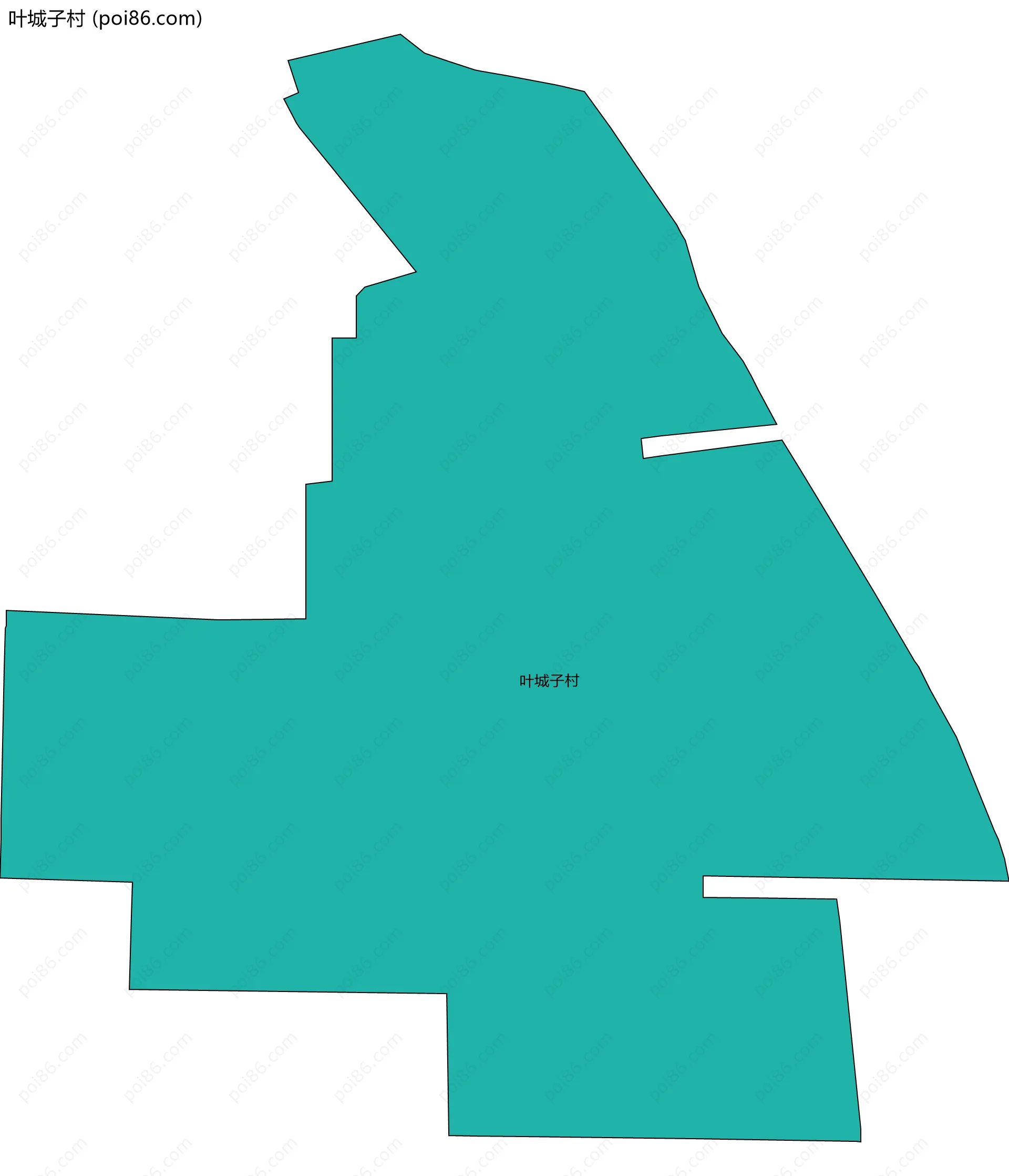 叶城子村边界地图