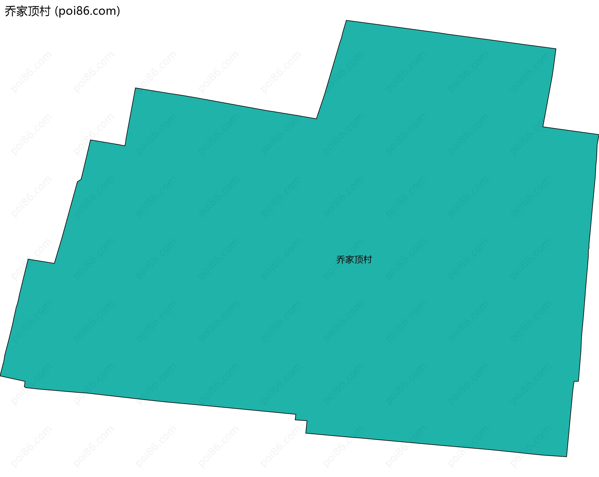 乔家顶村边界地图