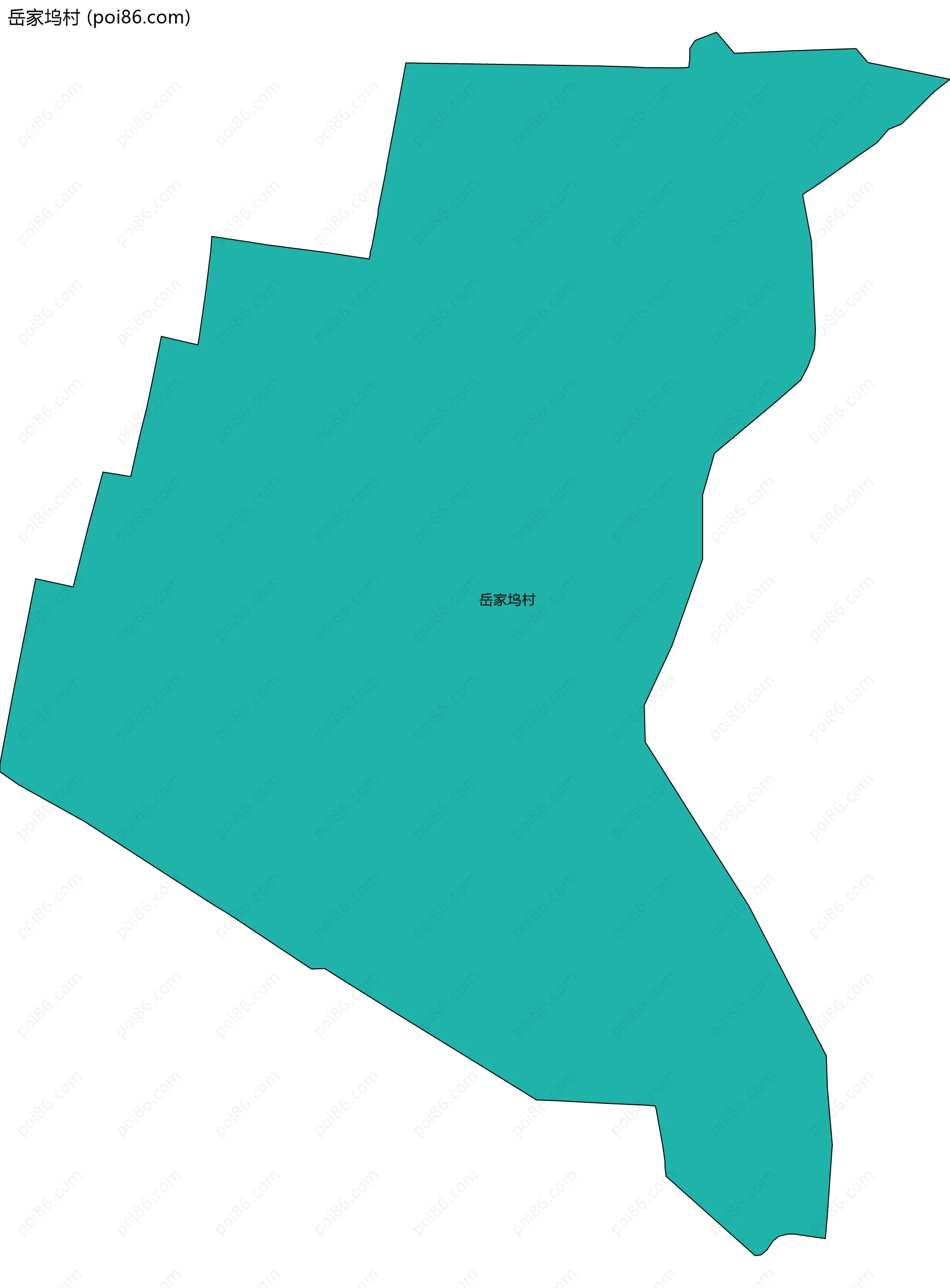 岳家坞村边界地图