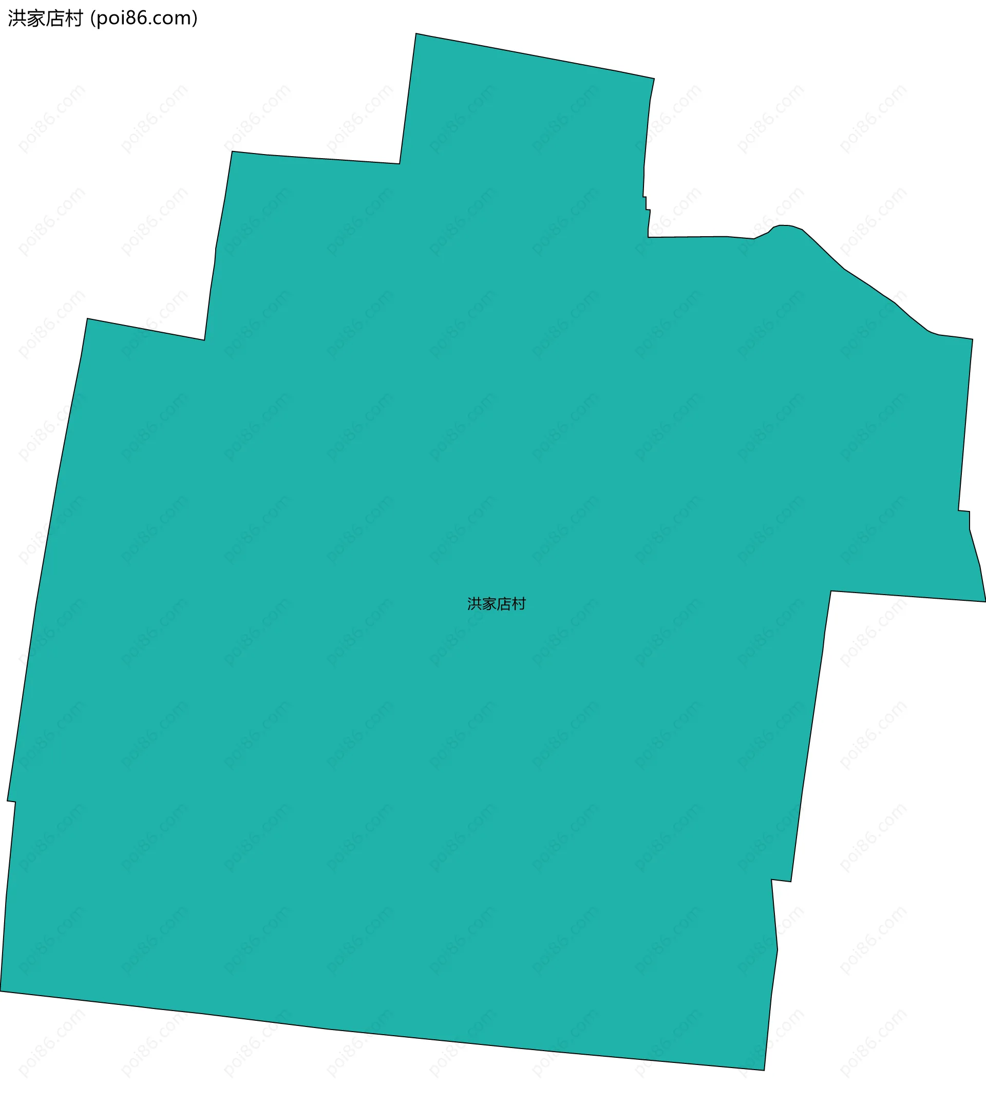 洪家店村边界地图