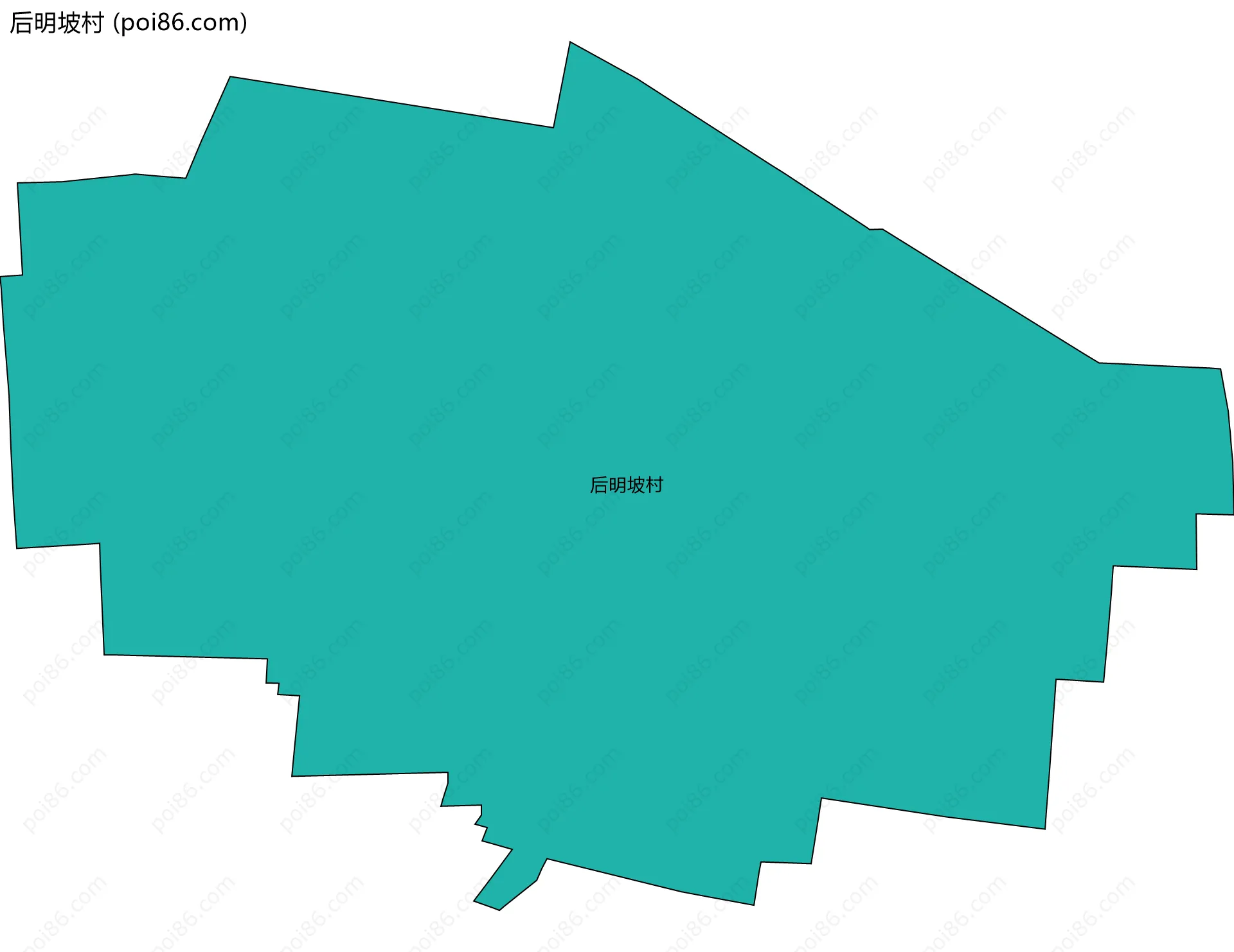 后明坡村边界地图