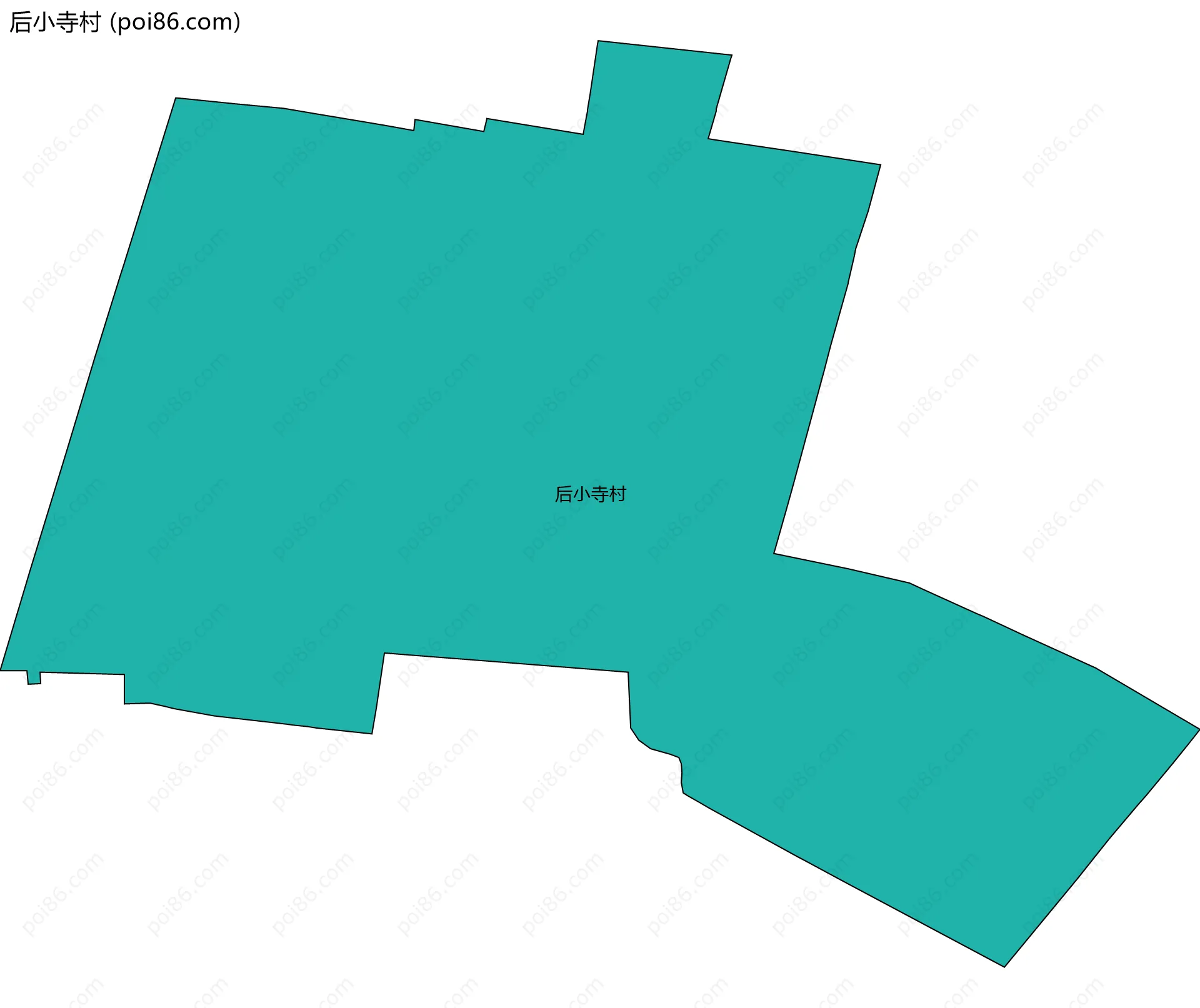 后小寺村边界地图