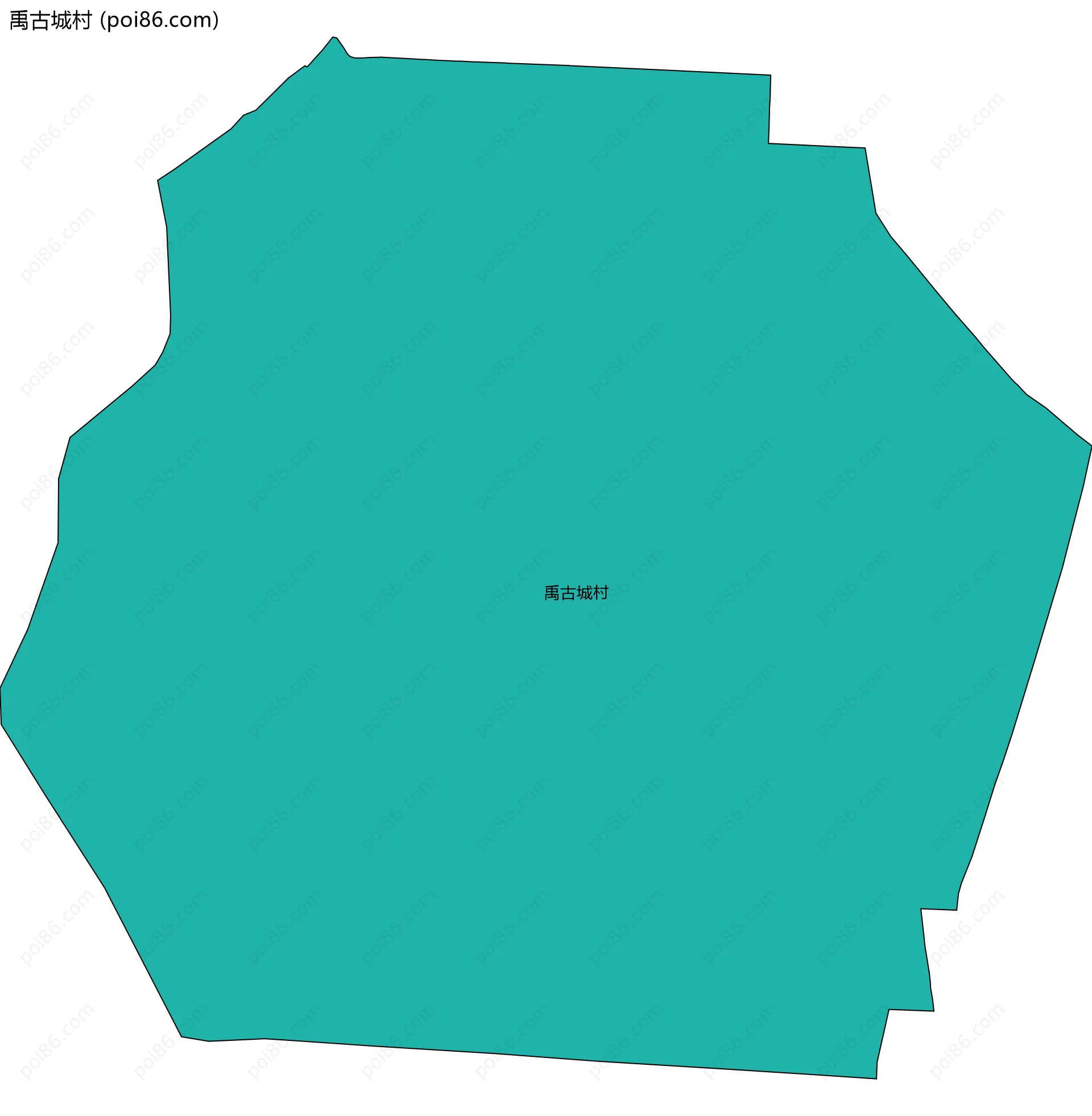 禹古城村边界地图
