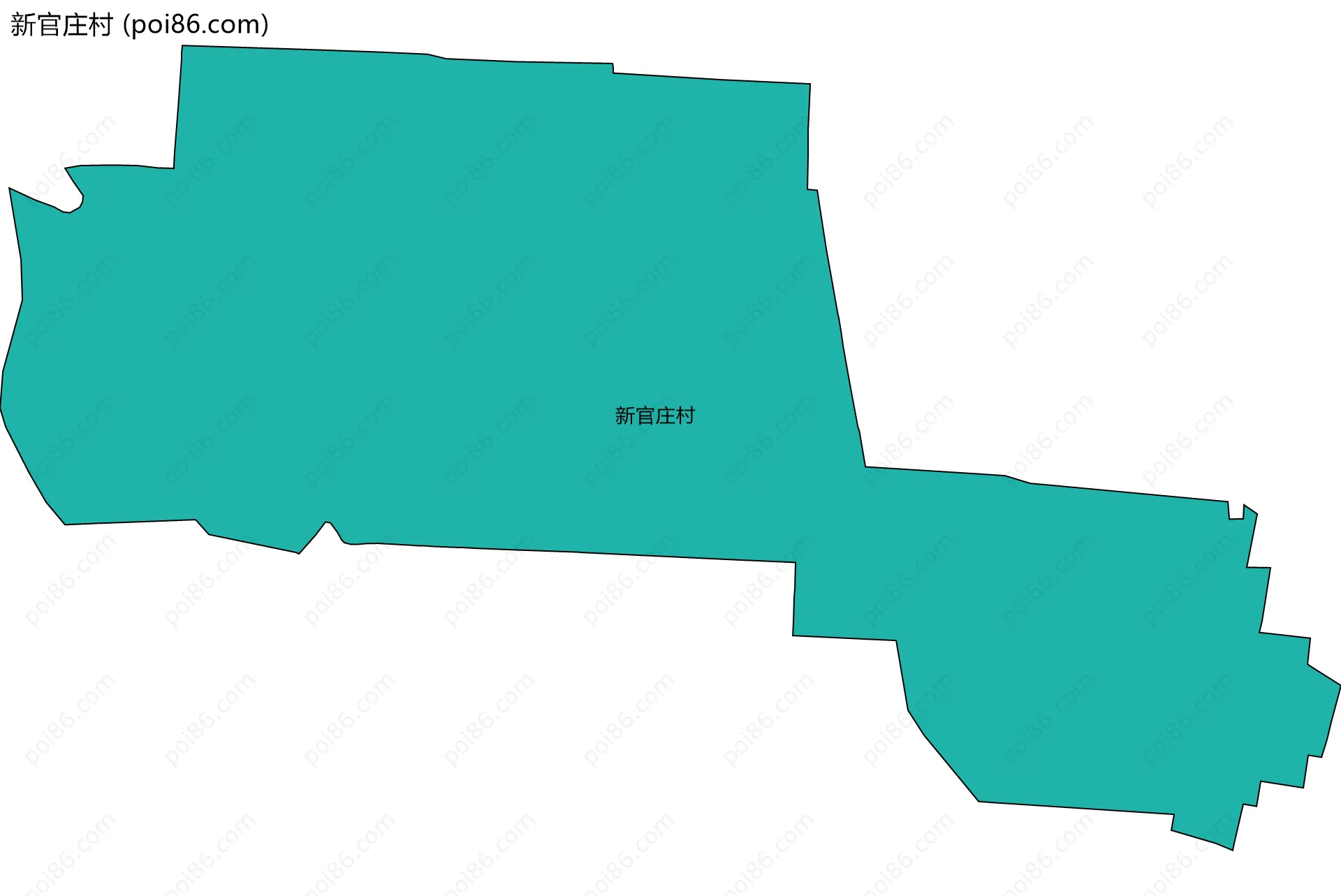 新官庄村边界地图