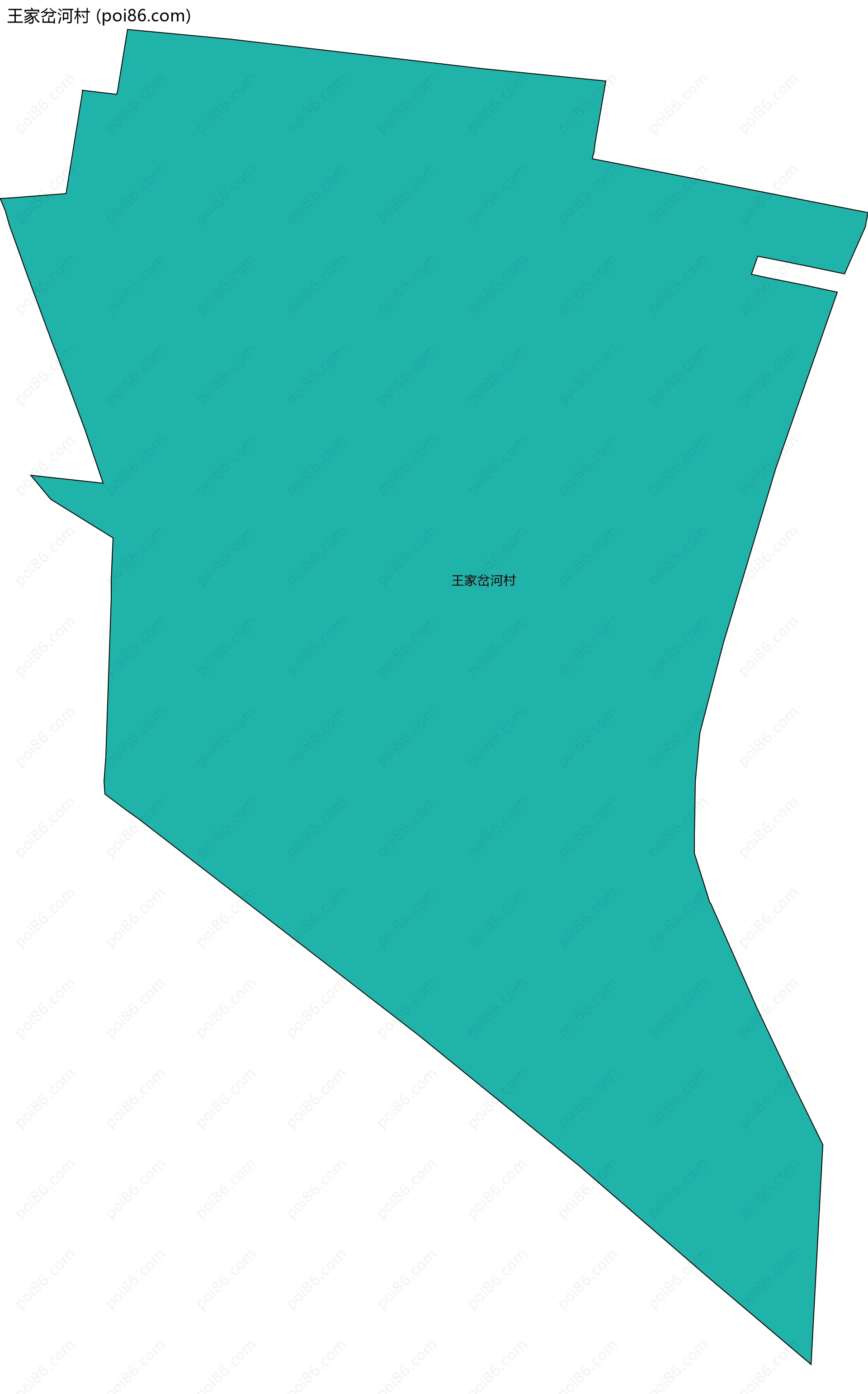 王家岔河村边界地图