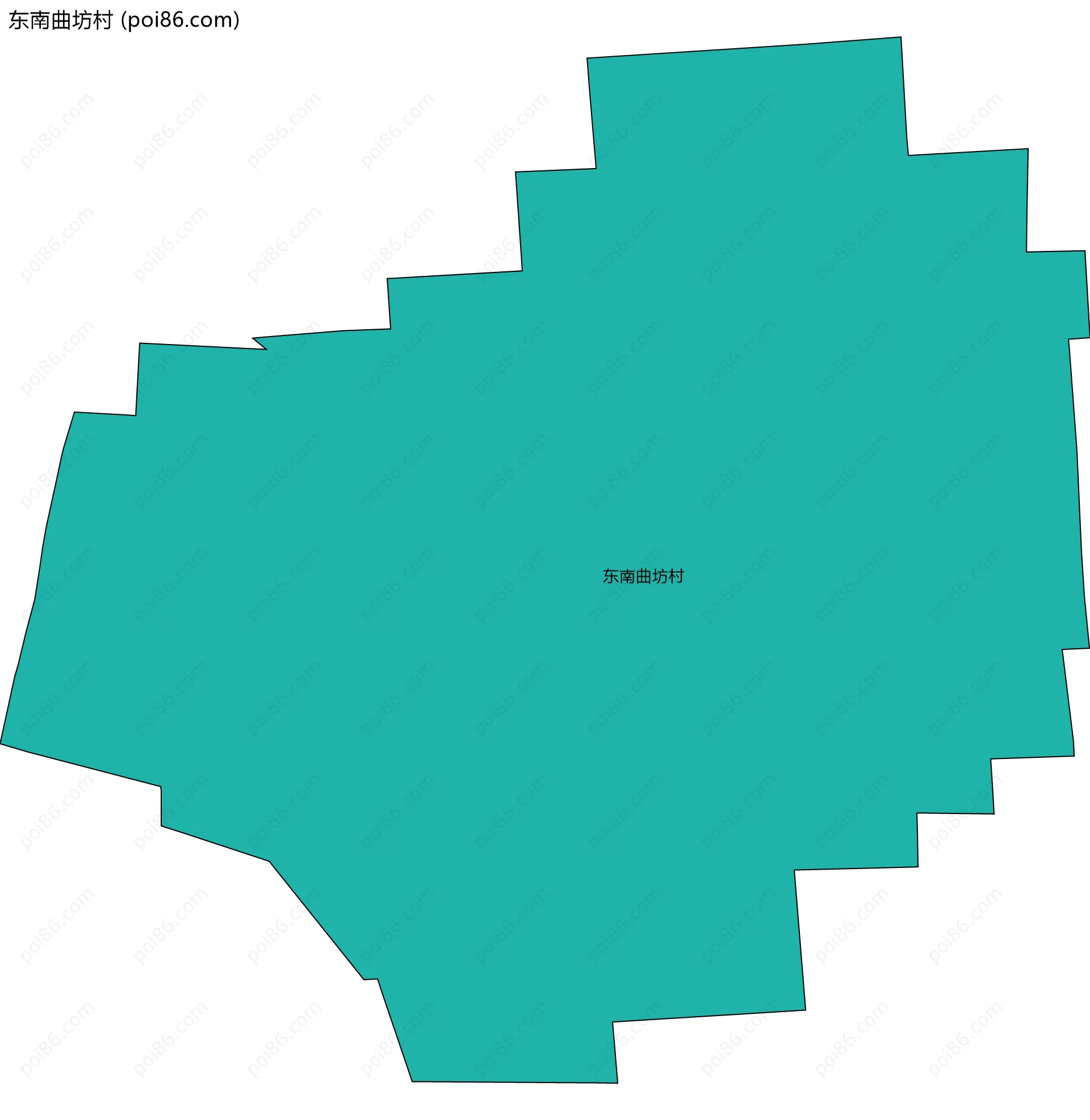 东南曲坊村边界地图