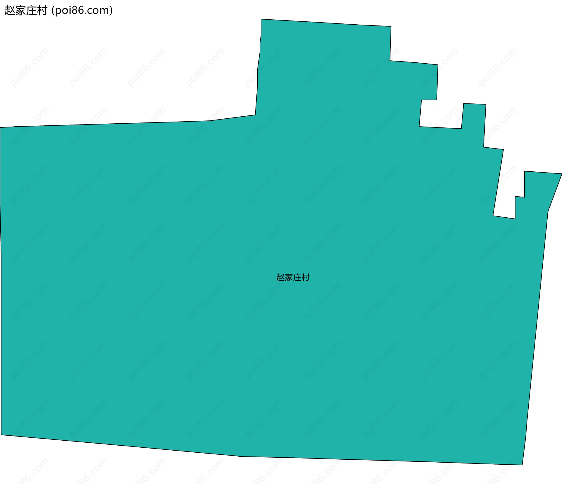 赵家庄村边界地图